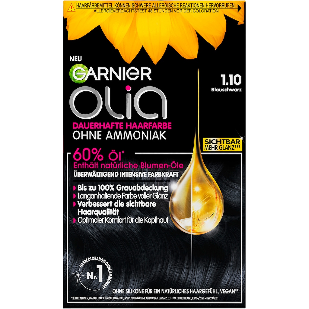 GARNIER Coloration »Garnier Olia dauerhafte Haarfarbe«, (Packung, 3 tlg.)