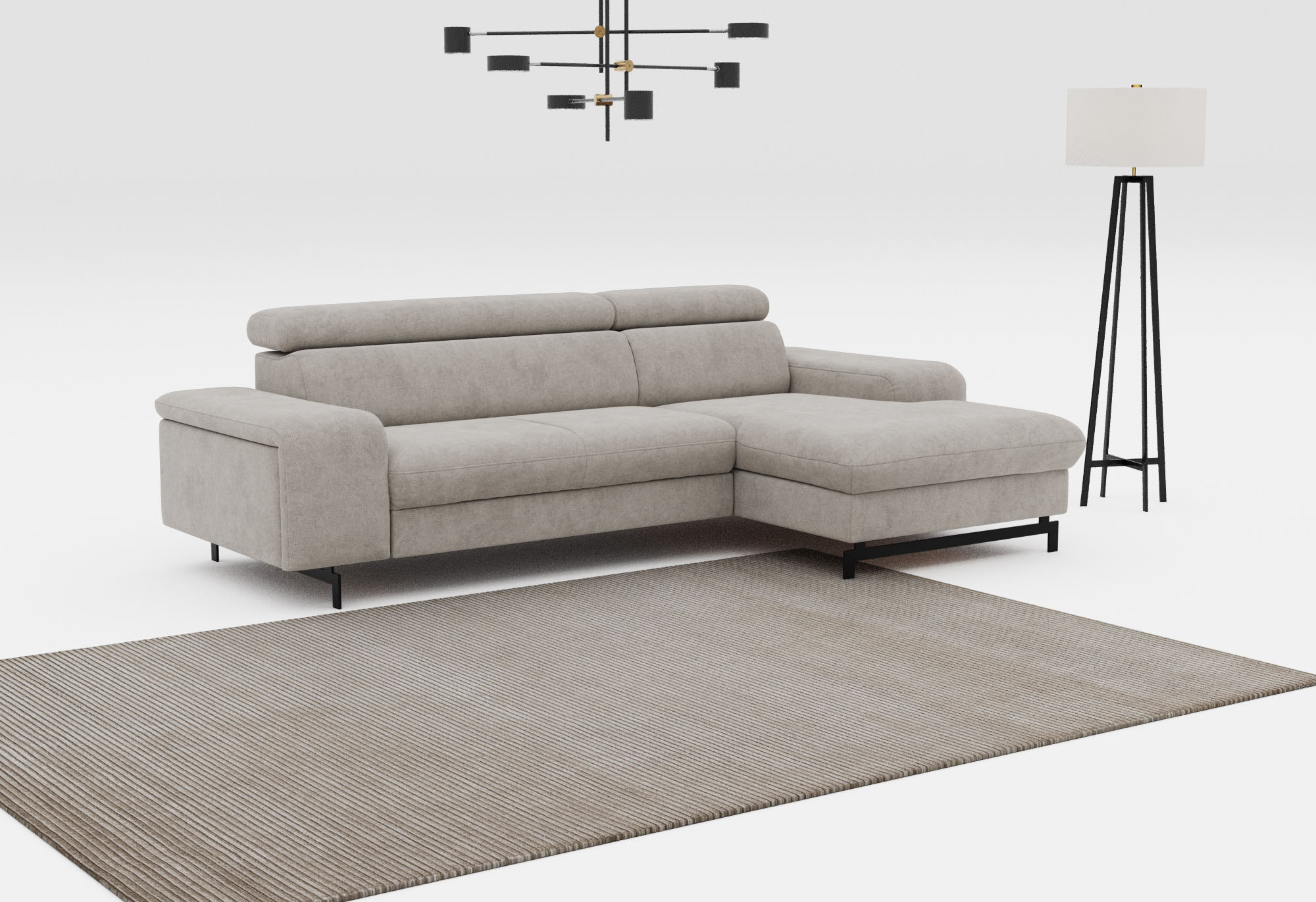 COTTA Ecksofa "Emma L-Form, B: 267 cm" mit Kopfteilverstellung, optional Schlaffunktion & Bettkasten