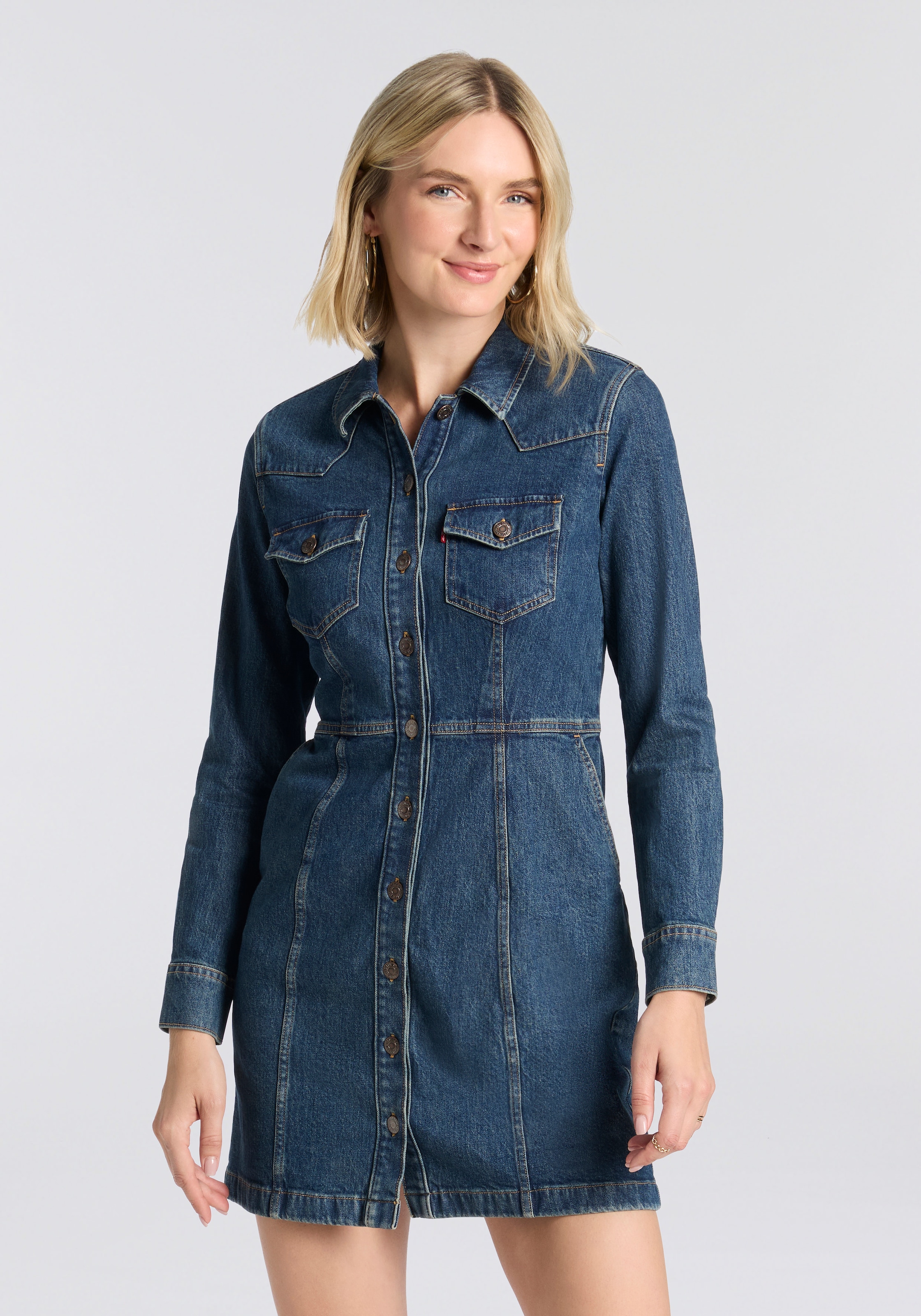 Levis Jeanskleid "FLYNN WESTERN COR" Brusttaschen  Eingrifftaschen Western- günstig online kaufen