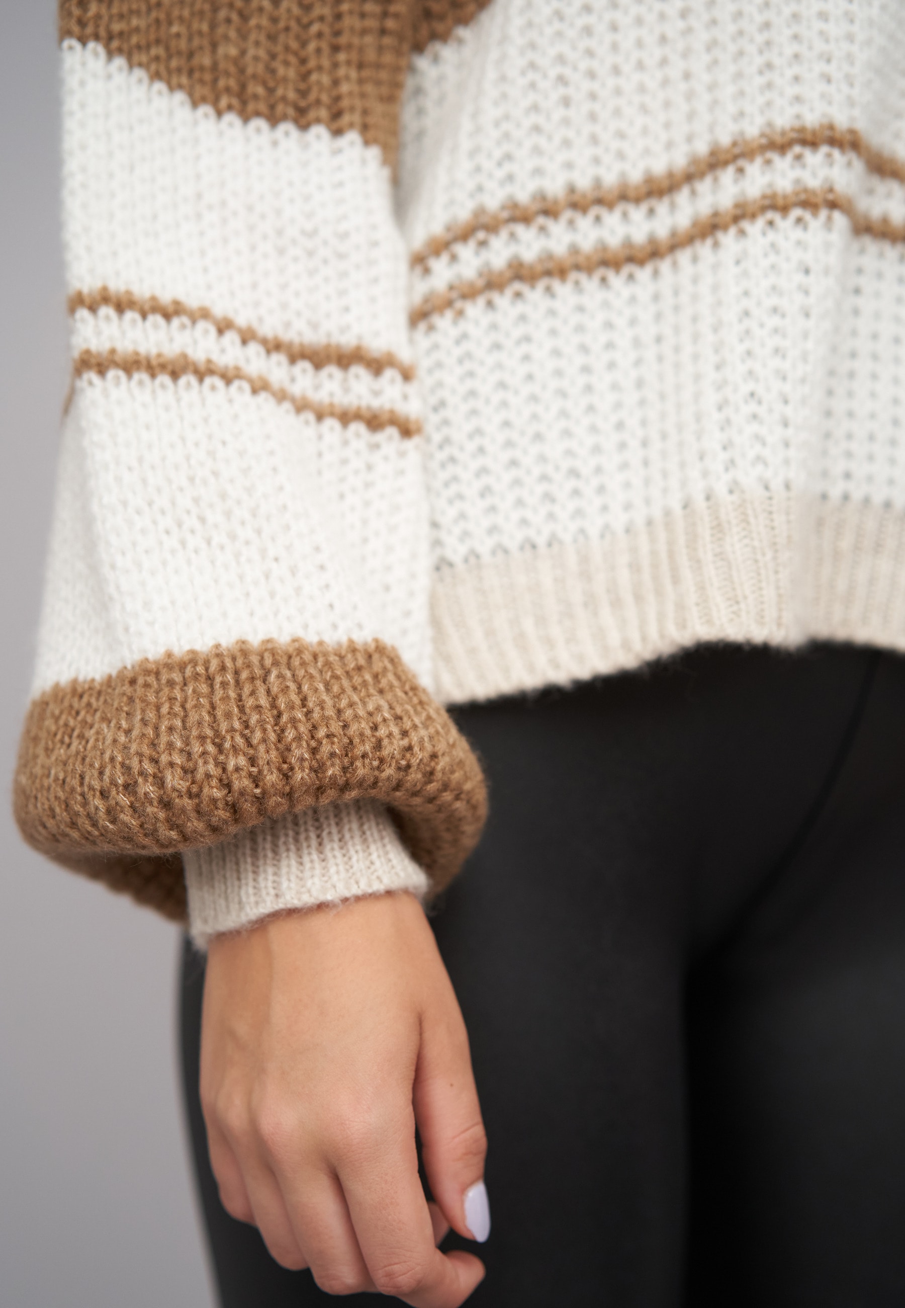 CLOUD 5IVE Fleecepullover »CLOUD 5IVE Knit Sweater with stripes«

