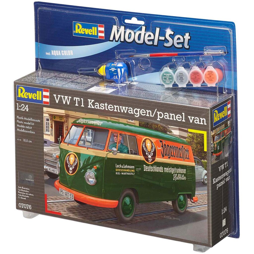 Revell® Modellbausatz »Model Set, VW T1 Kastenwagen«, (Set), 1:24