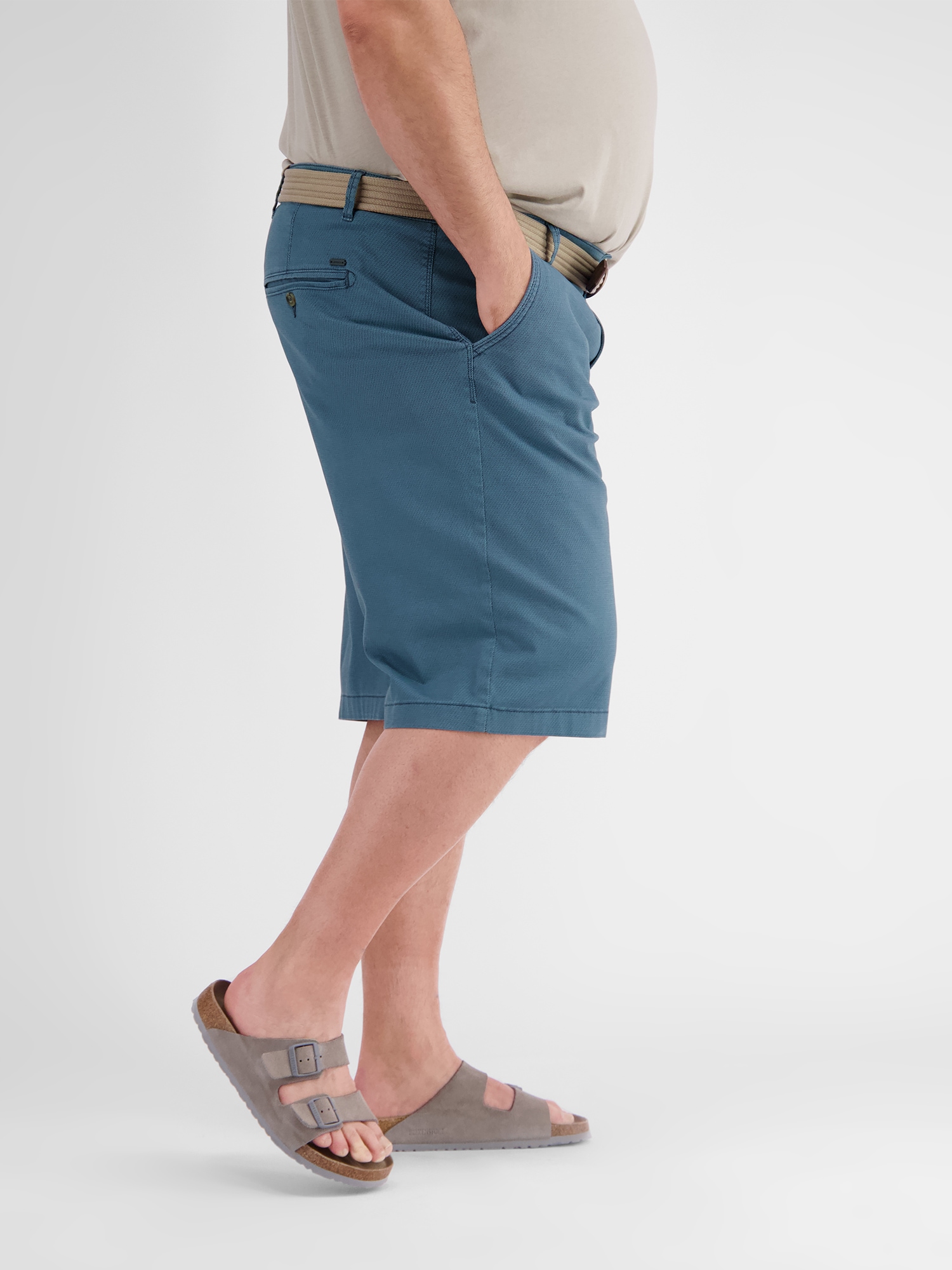 LERROS Bermudas »LERROS Chino-Bermuda mit Gürtel, in Großen Größen«, (Set)