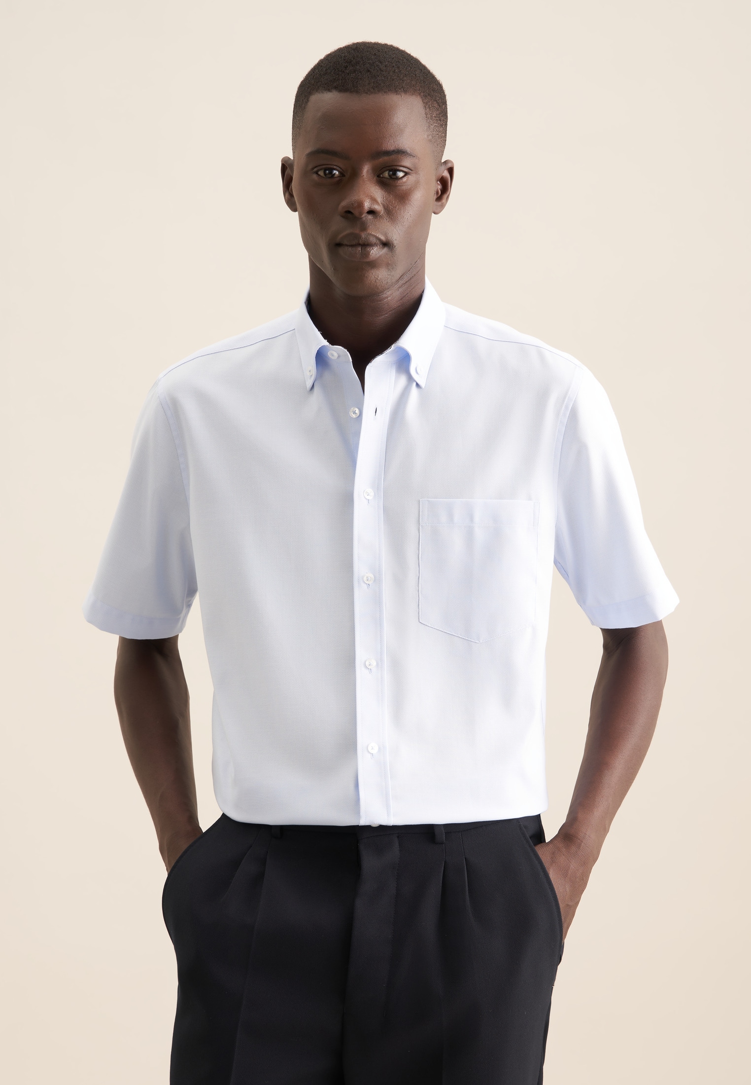 seidensticker Businesshemd "Regular", Regular 1/2 Button-Down-Kragen Strukt günstig online kaufen