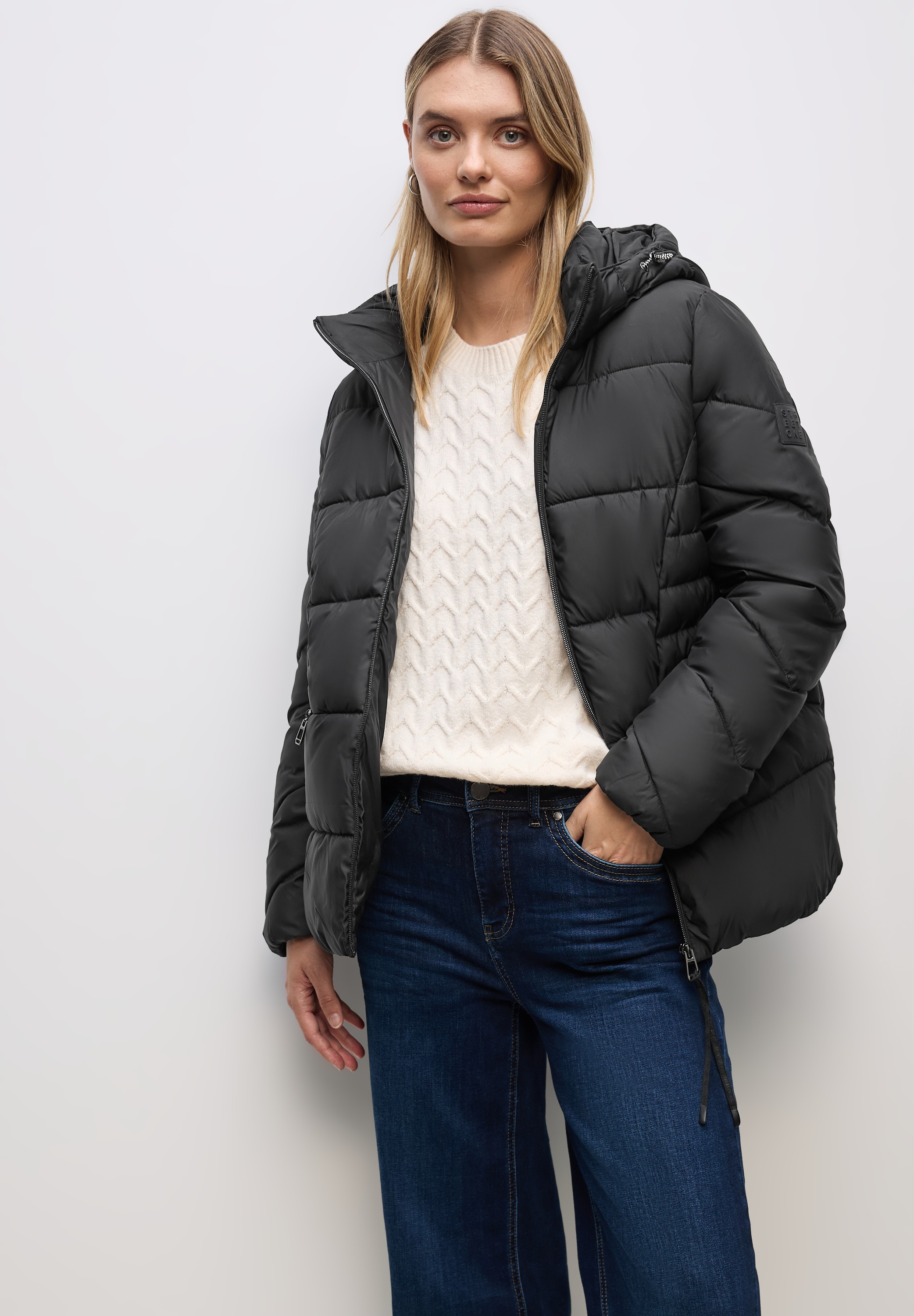 STREET ONE Steppjacke, mit Kapuze, mit Kapuze günstig online kaufen