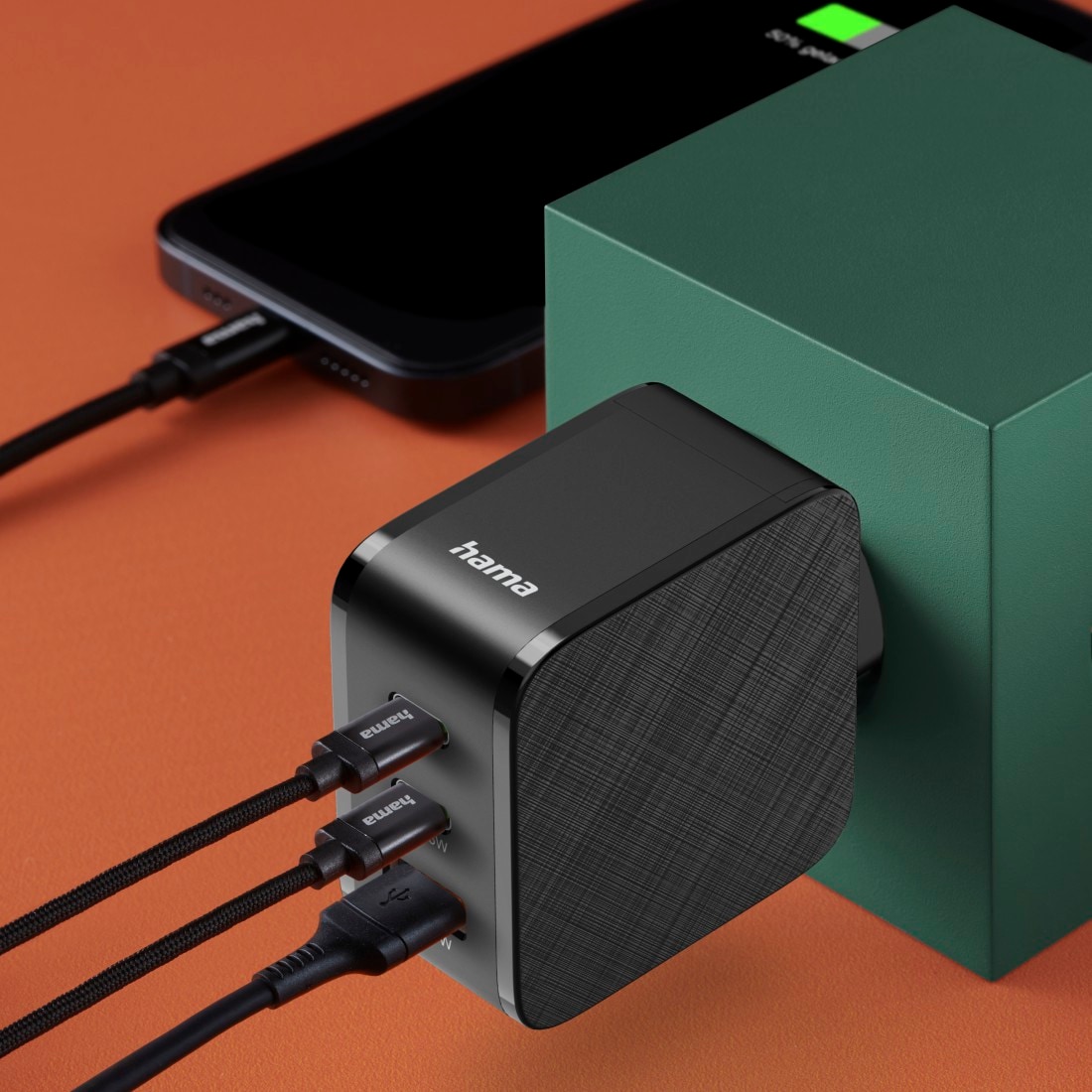 Hama Schnelllade-Gerät »Ladeadapter 2x USB-C PD, 1 USB-A QC, 65 W« 1 Stk. tlg.