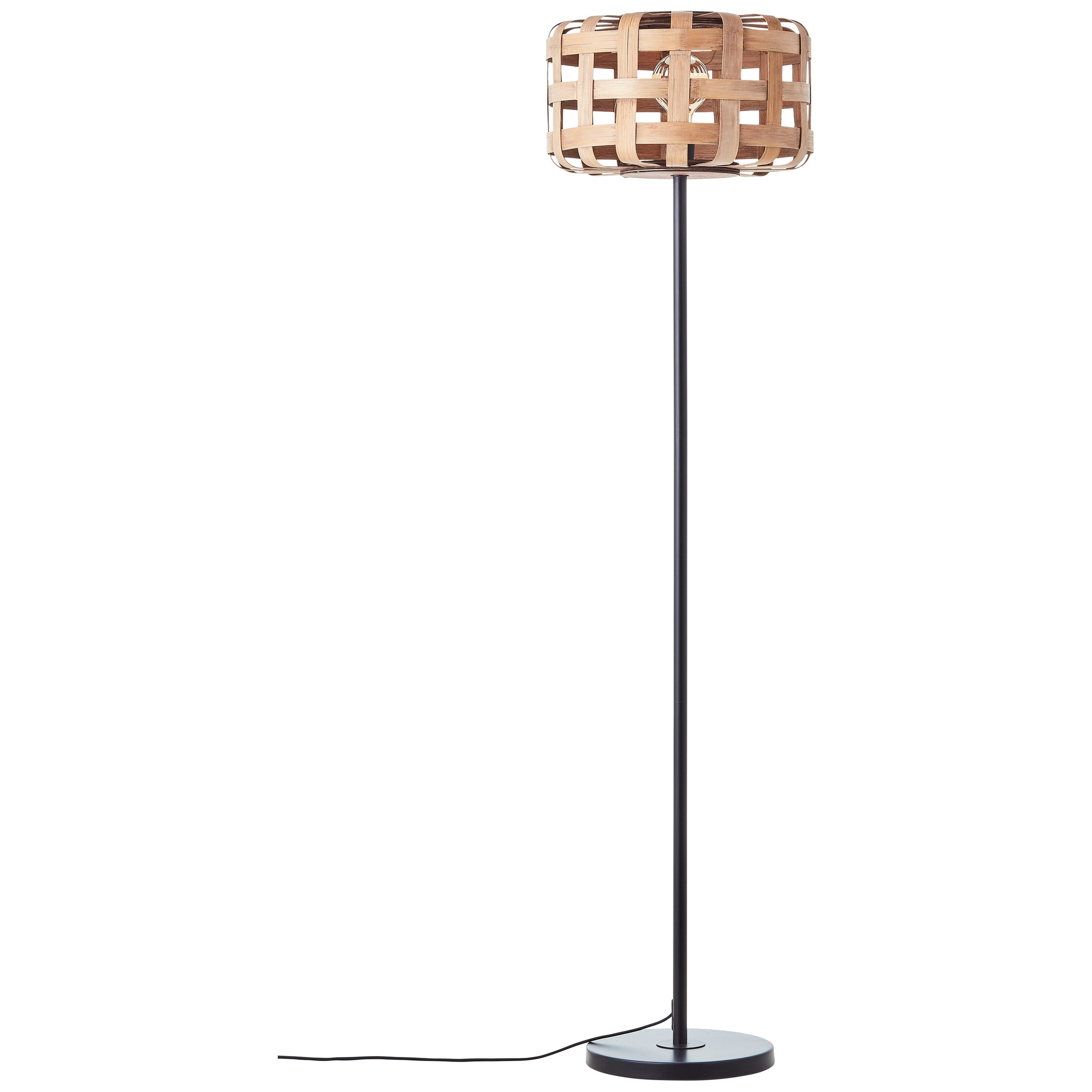 Brilliant Stehlampe »Woodline«, 1 flammig-flammig, 36 natur/schwarz E27, BAUR 139 Bambus, | Metall/ cm, x