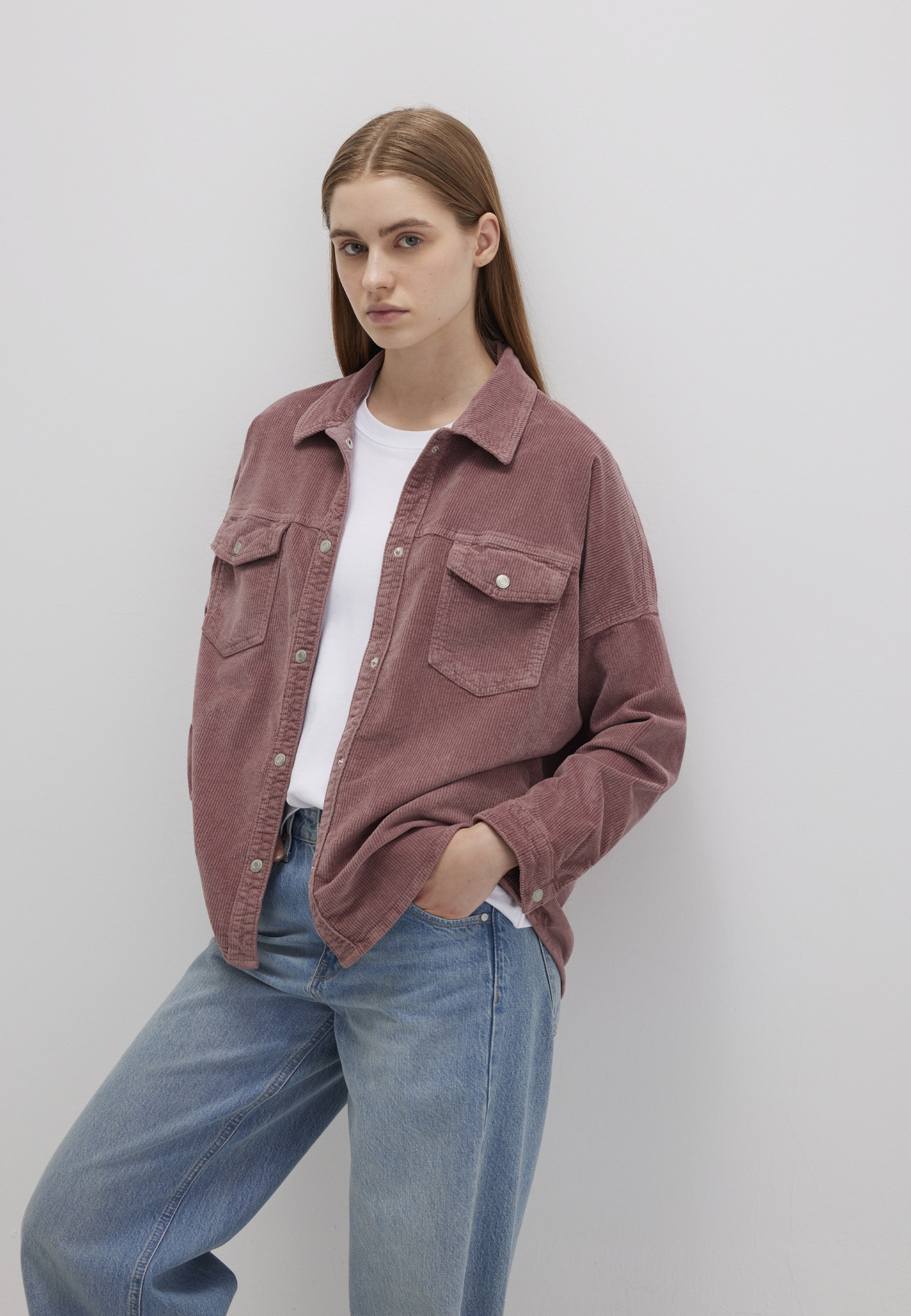 Mavi Langarmbluse »FIONA«, Boyfriend Cord Overshirt