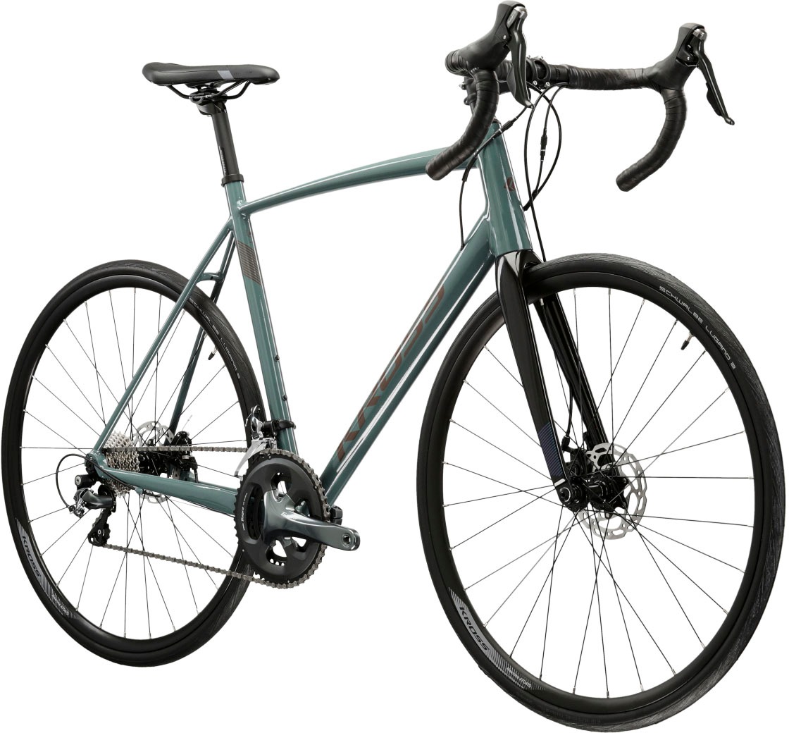 KROSS Rennrad "Vento 4.0", 53cm, 28 Zoll (71,12cm) hinten: 28 Zoll (71,12cm), grün, Fahrräder
