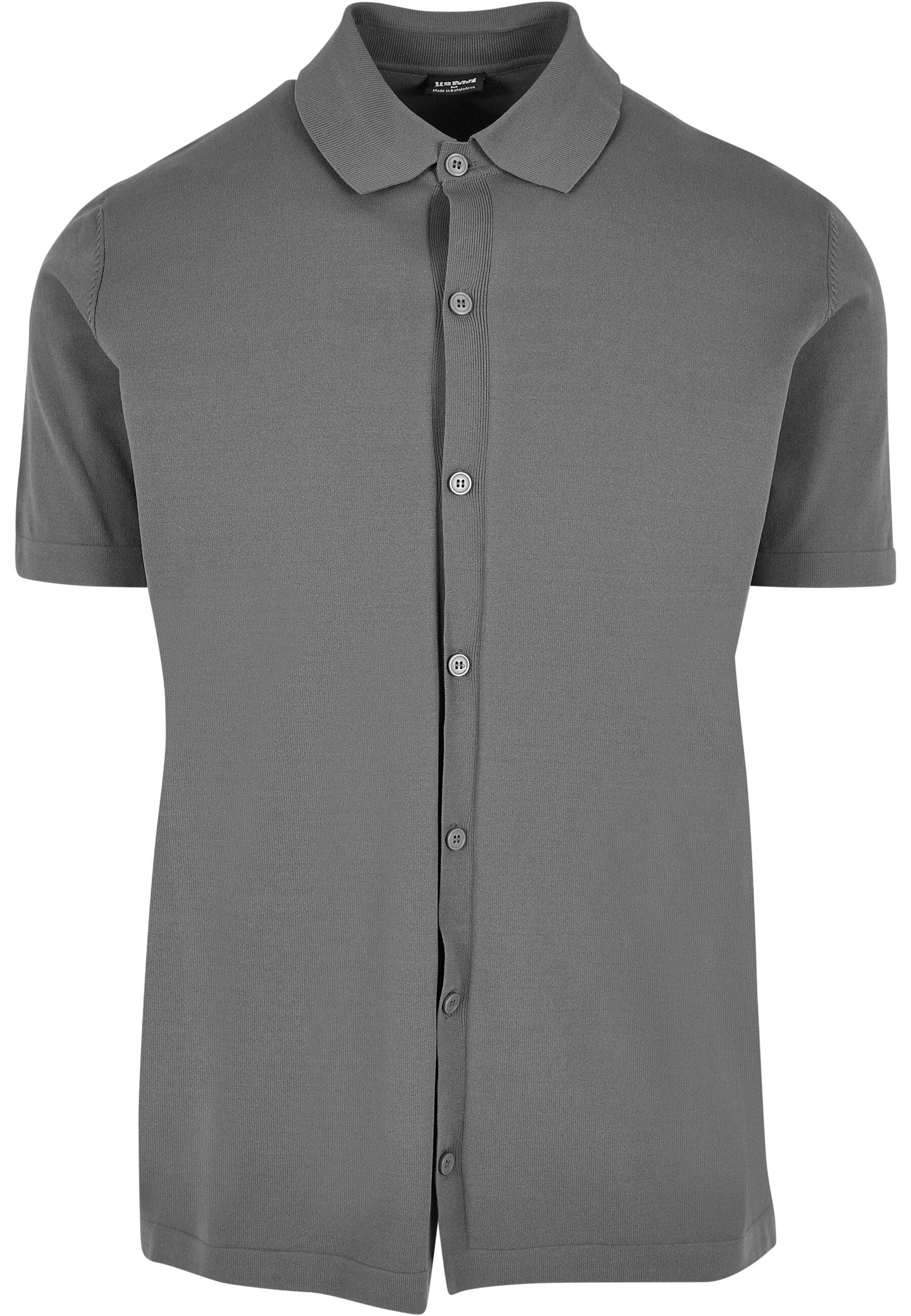 URBAN CLASSICS Langarmhemd "Urban Classics Herren Knitted Shirt", (1 tlg.)