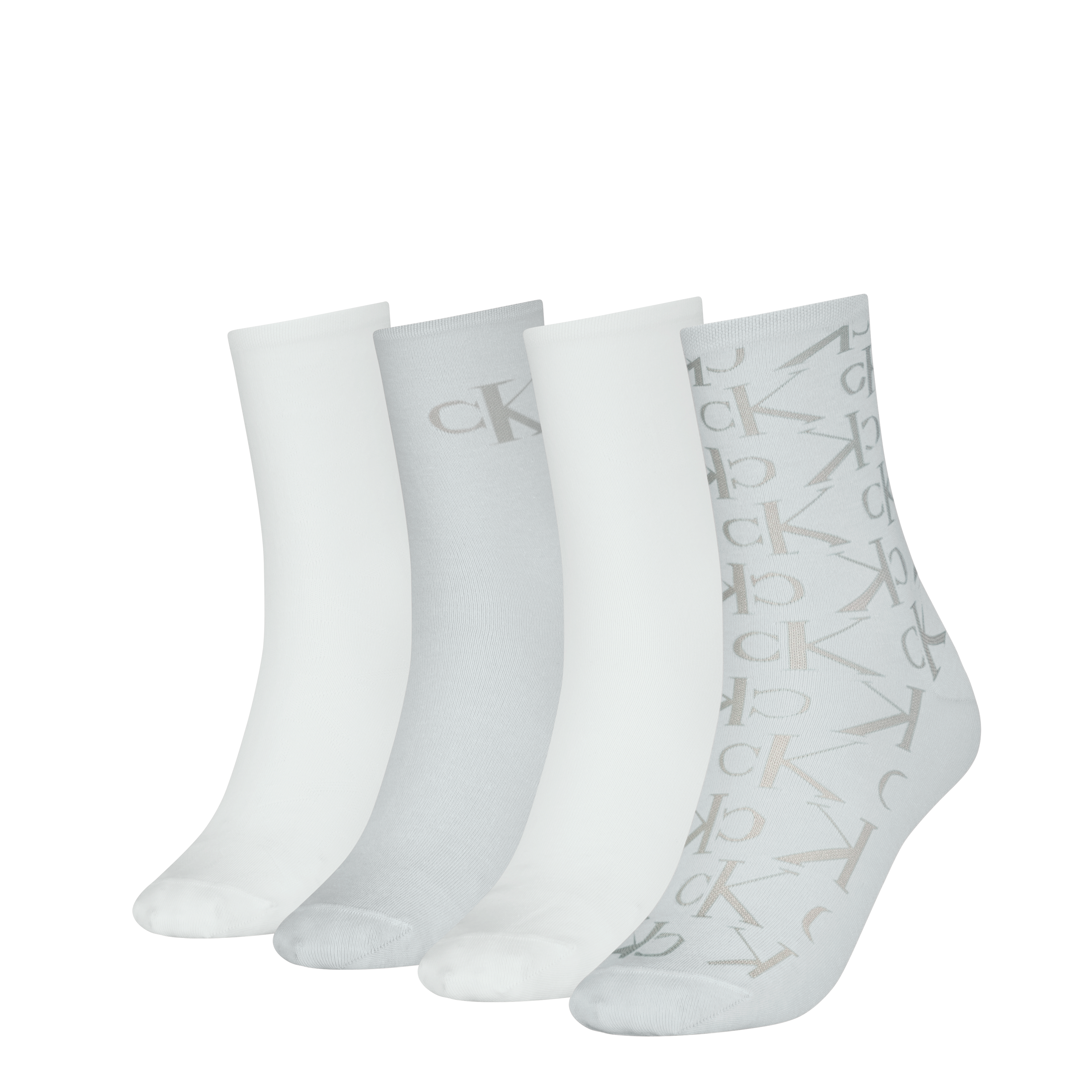 Calvin Klein Jeans Socken "CKJ WOMEN SOCK 4P HOLIDAY PACK AOP" 4er Pack, 4 Paar tlg. Logo, schmales Bündchen