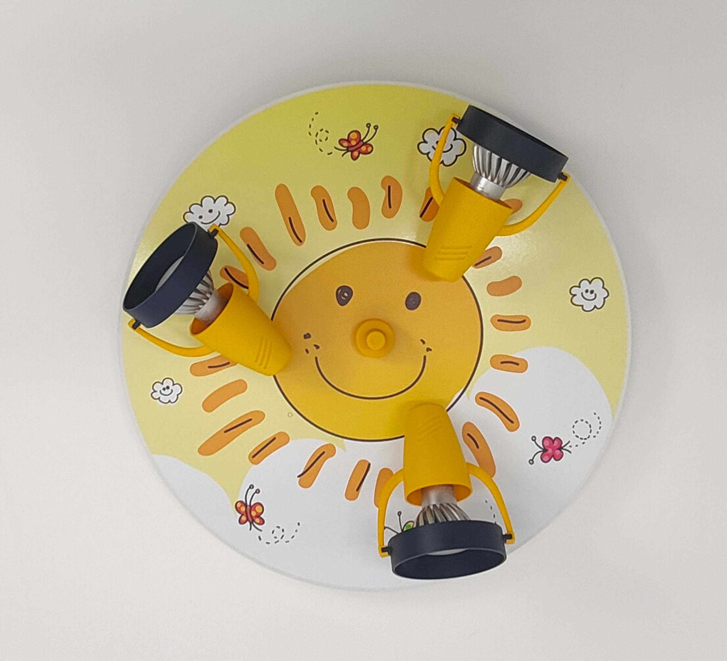 niermann Deckenleuchte »Kinderlampe mit Motiv "Sunny", Strahler für Kinderzimmer« GU10 1 Stk. 3 schwenk- und drehbare Strahler, Made in Germany
