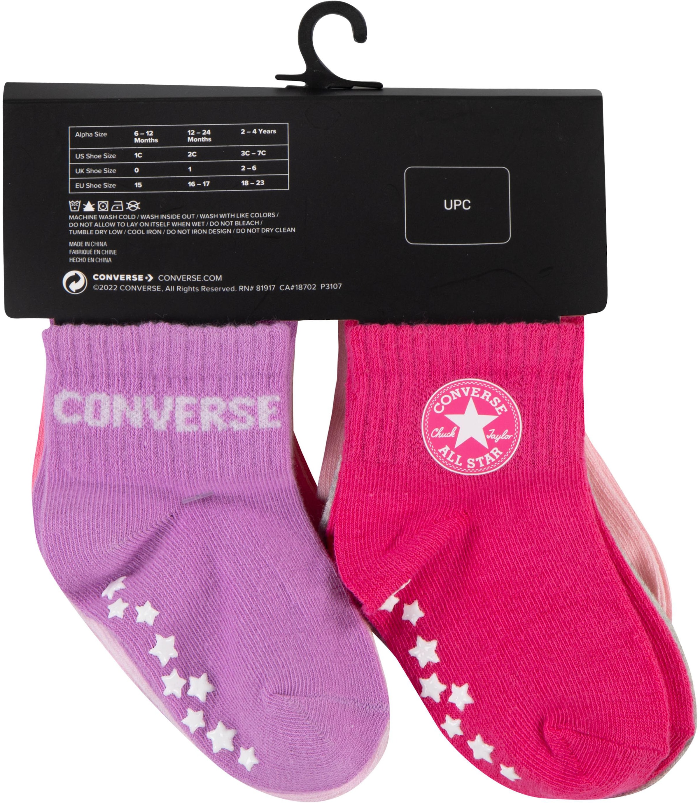 Converse ABS-Socken »CHN CORE 6PK GRIP INF TOD SCKS«, (6 Paar)