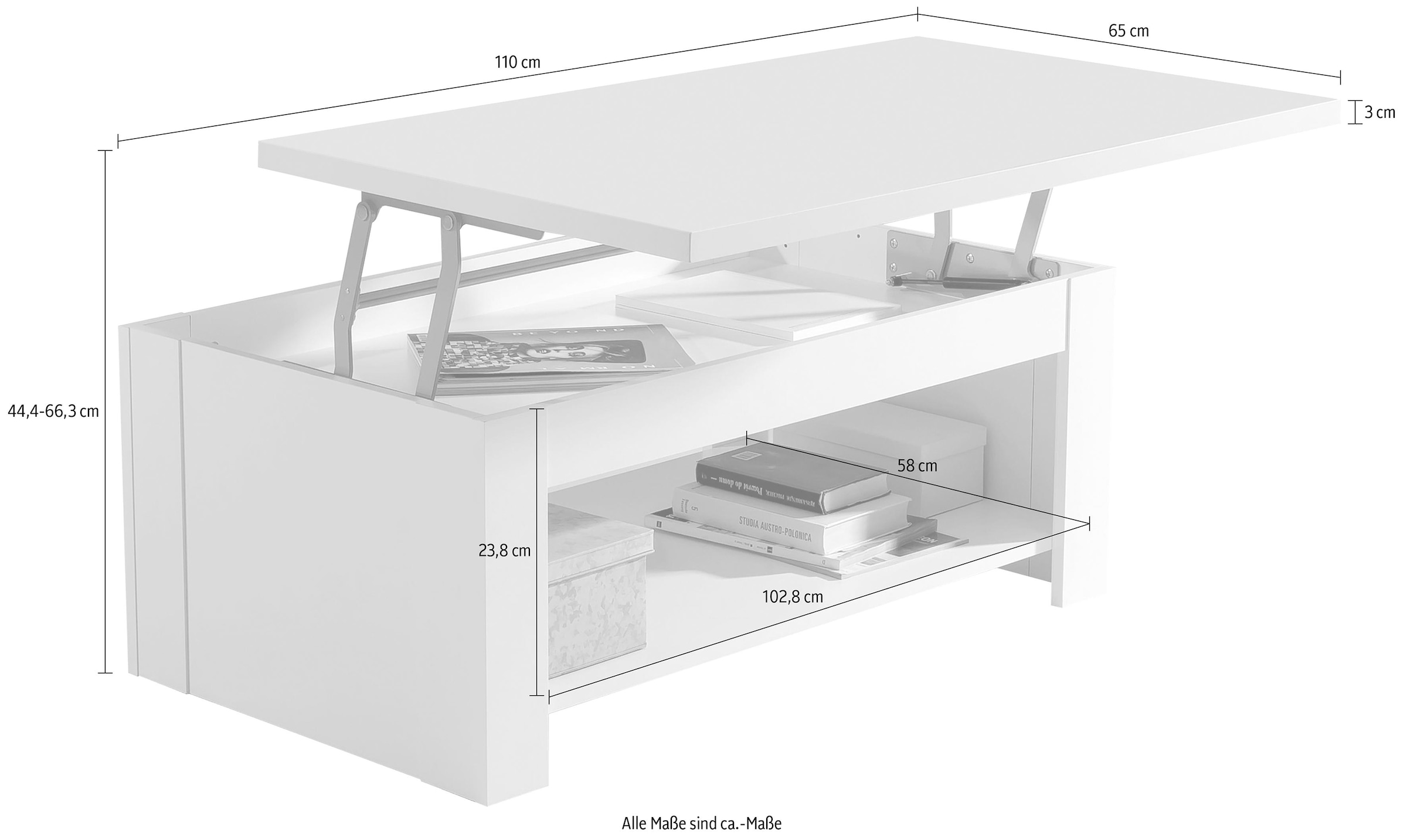 FORTE Couchtisch, Breite 110 cm