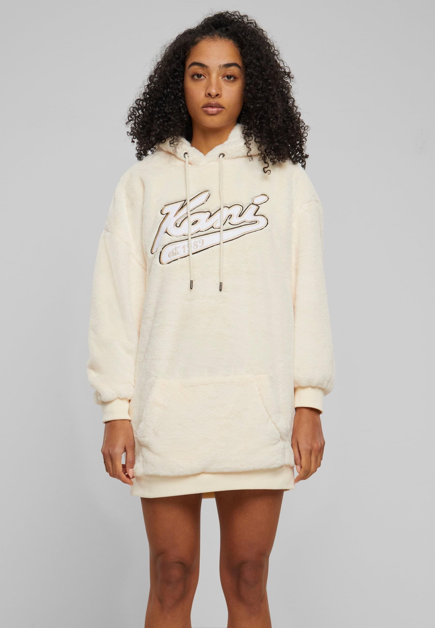 Karl Kani Shirtkleid »Karl Kani Damen KW234-039-1 KK Varsity Vegan Fur Hoodie Dress«, (1 tlg.)