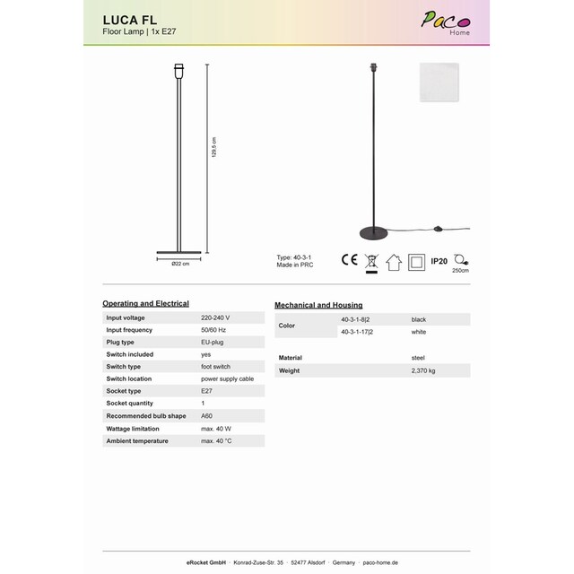 Paco Home Stehlampe »Tweet 462«, 1 flammig-flammig, Kinderlampe Kinderzimmer  Streifen Regenbogen Hell Bunt Pastell E27 | BAUR