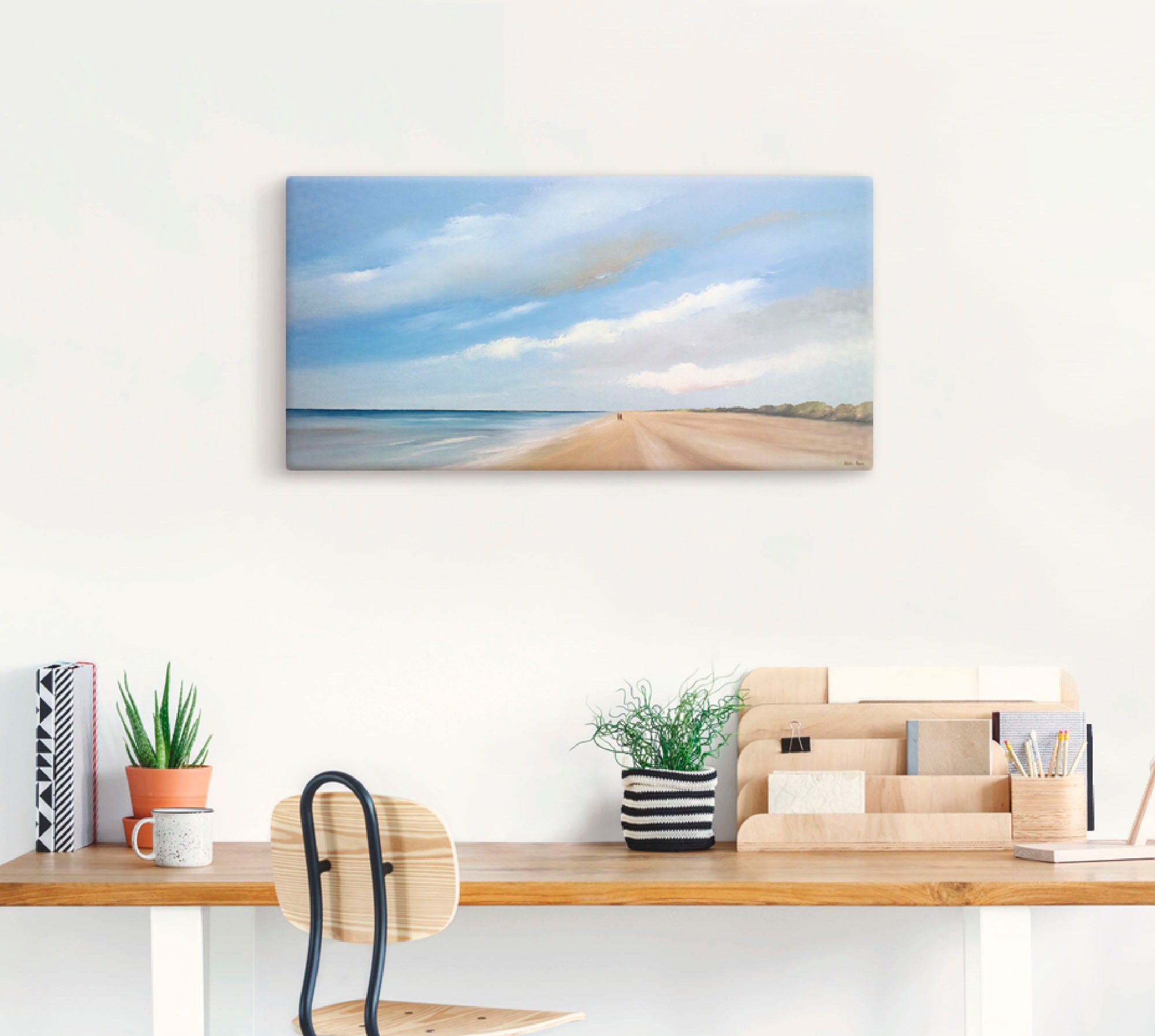 Artland Wandbild "Am Strand entlang III" Strand 1 Stk. tlg. auf Holzrahmen günstig online kaufen