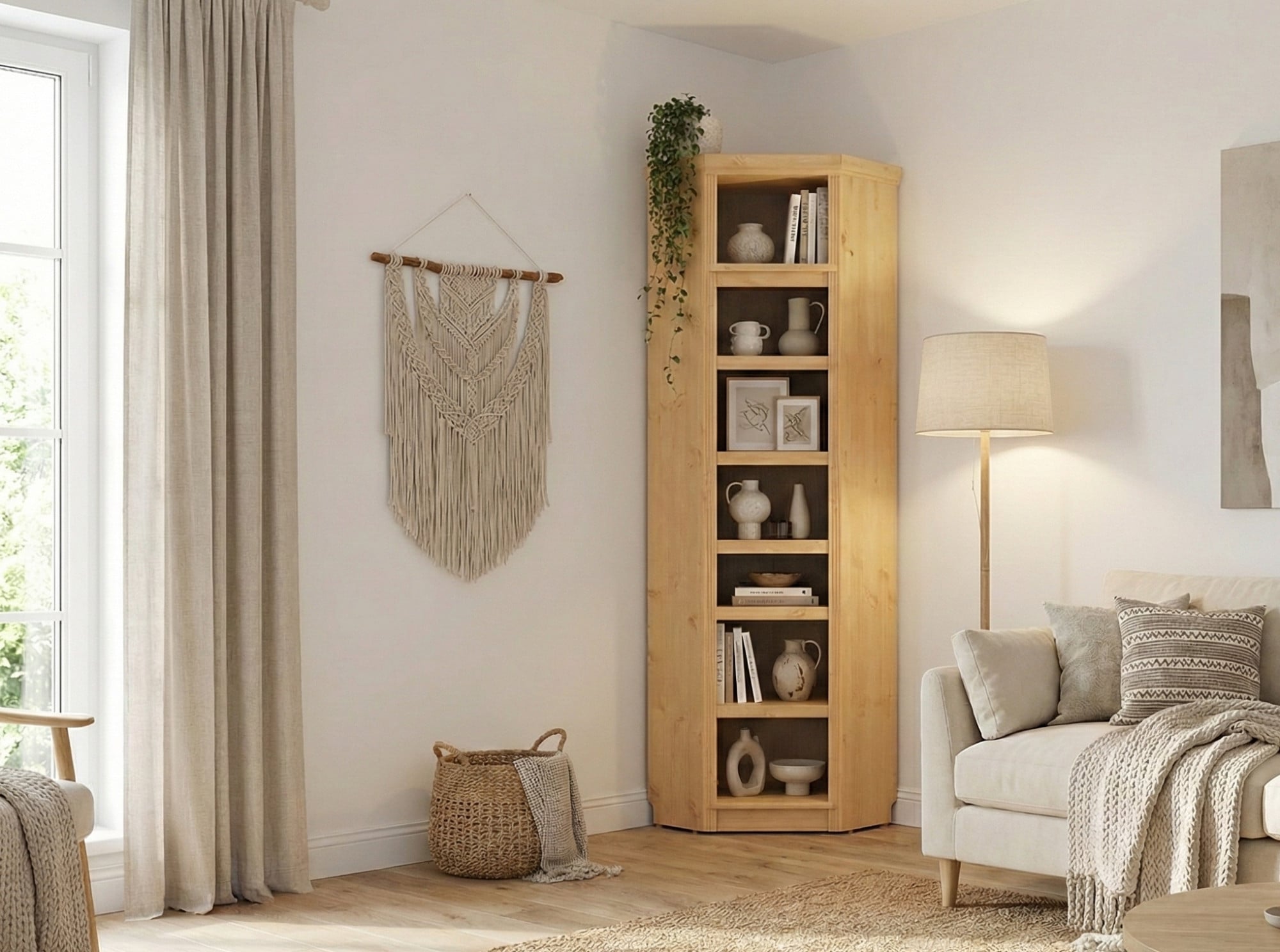 OTTO home Eckregal »Soeren« aus massiver Kiefer, mit viel Stauraum, FSC®-zertifiziert