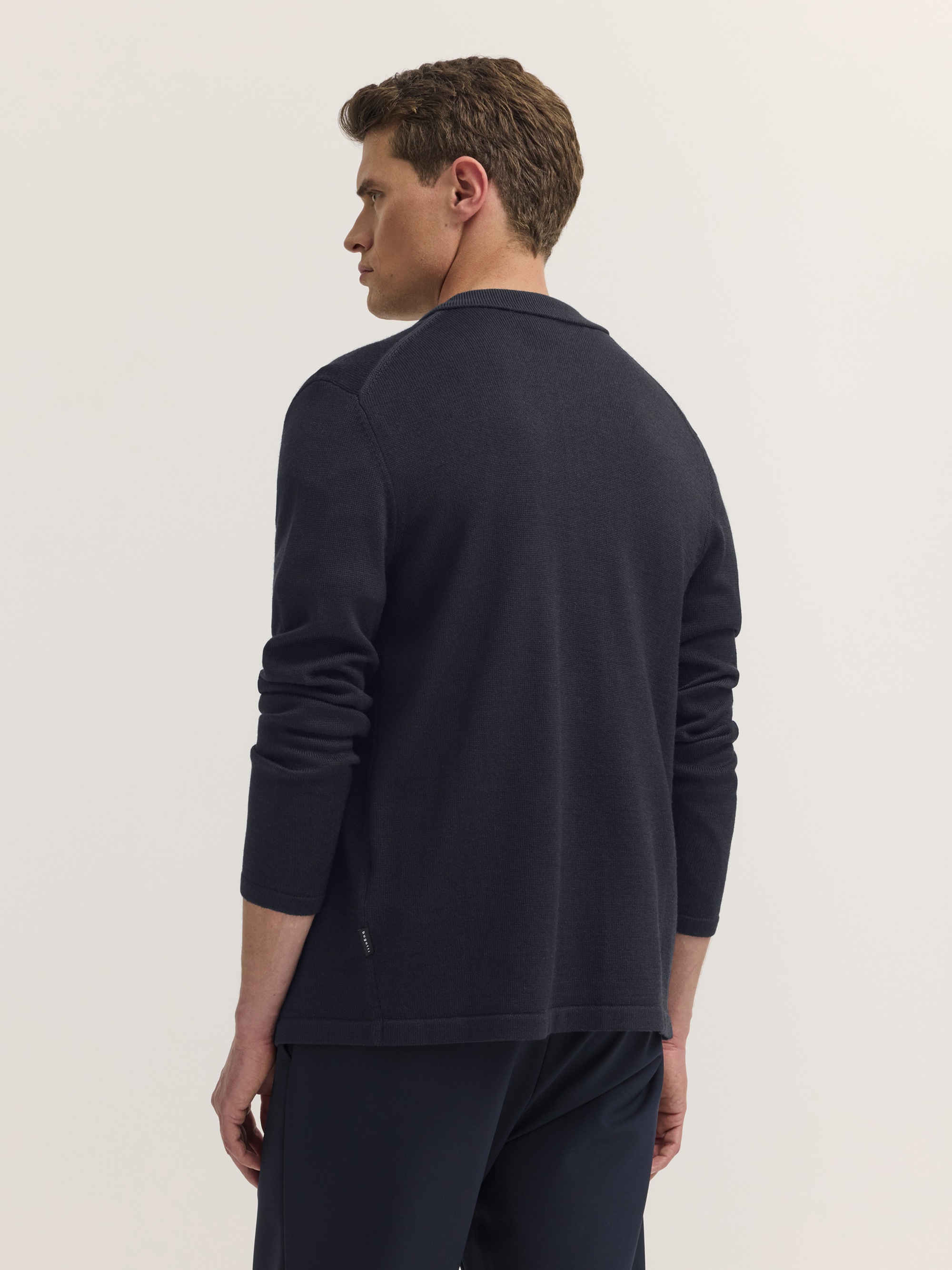 bugatti Strickjacke »Regular Fit« Regular Fit Wollmix Umlegekragen