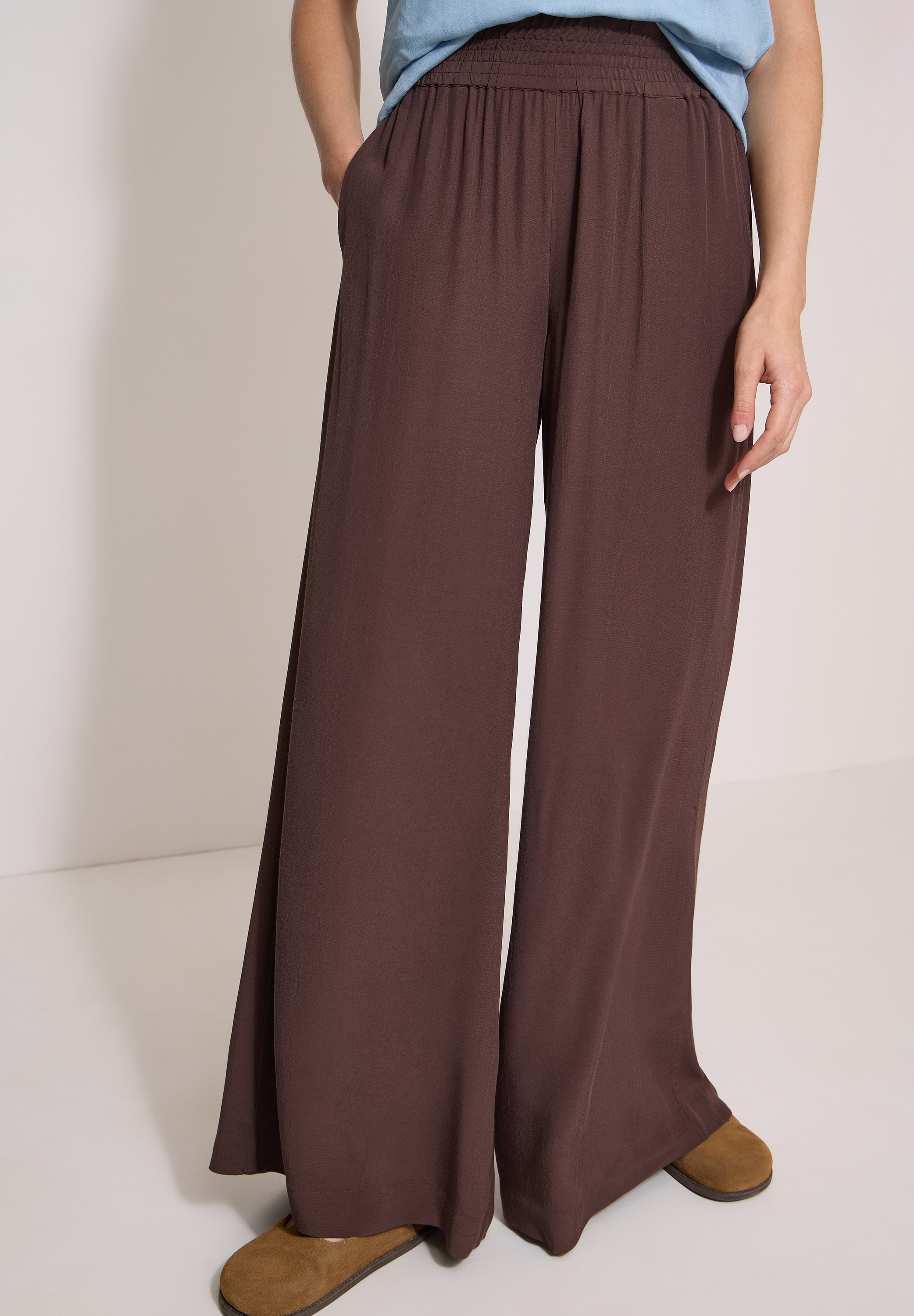 Cecil Stoffhose  Loose Fit, Viskose, feine Struktur