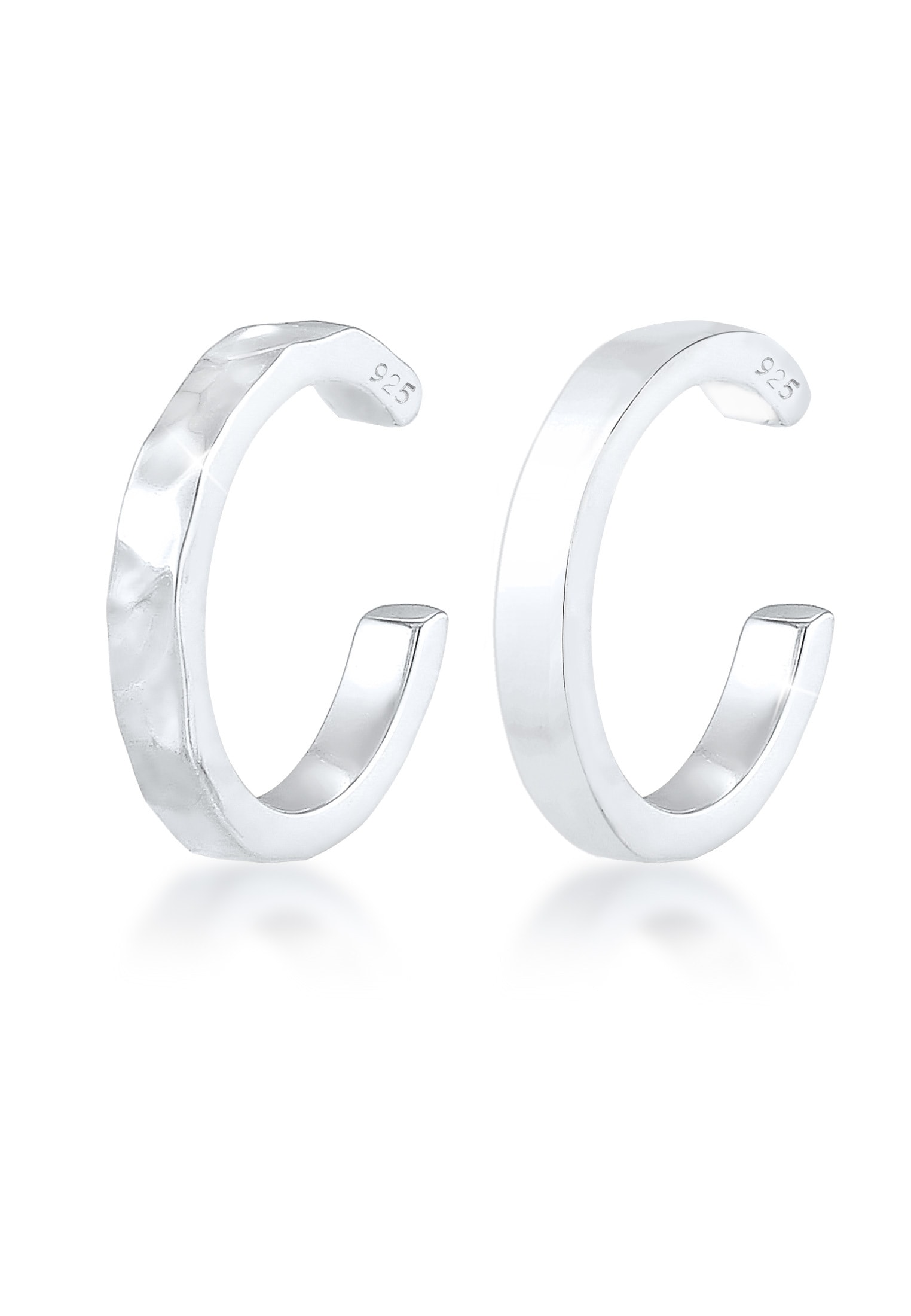 Elli Paar Ohrklemmen »Ohrringe Earcuff Set Organic Look 925 Silber«