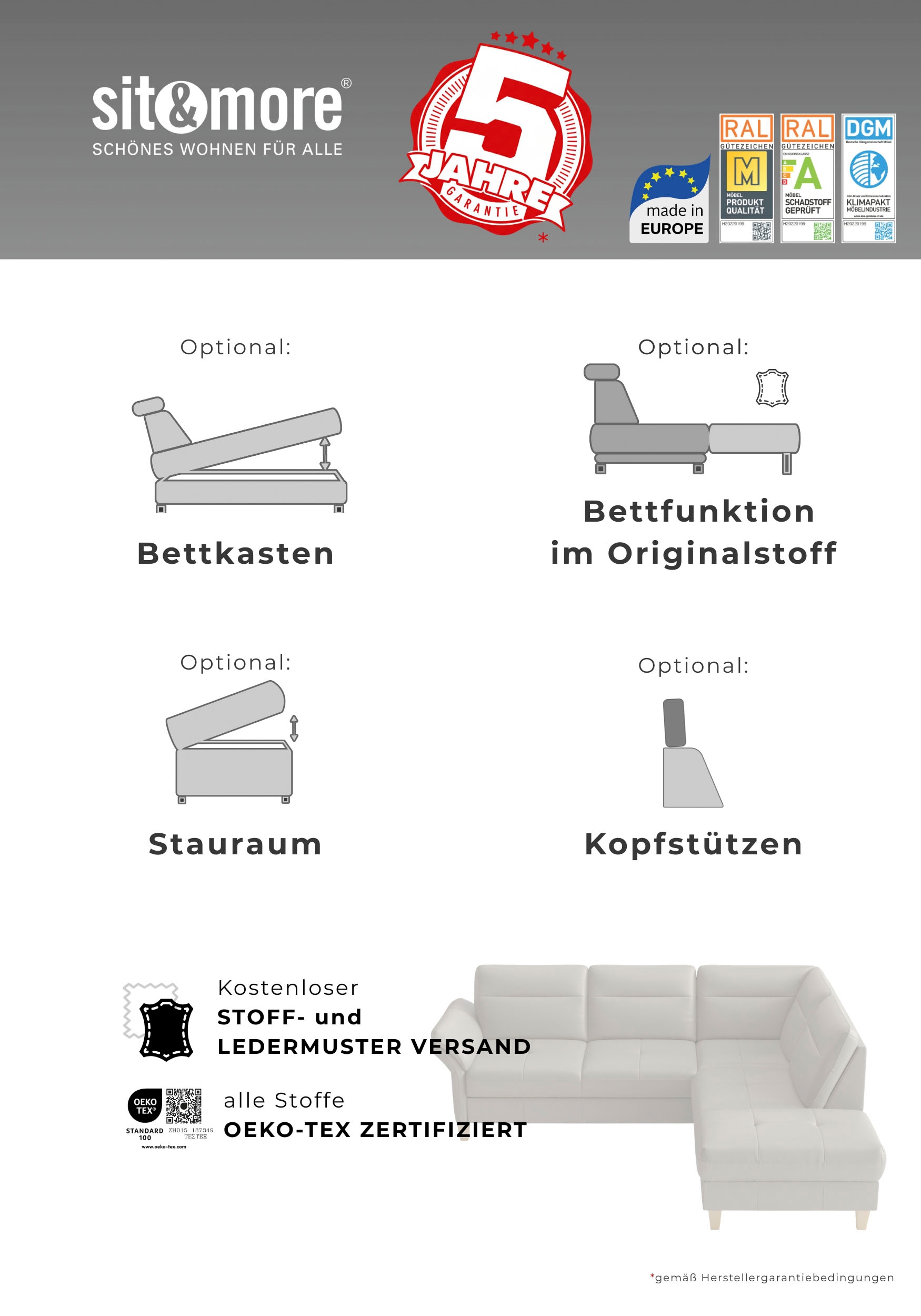 sit&more Ecksofa »Pamela«