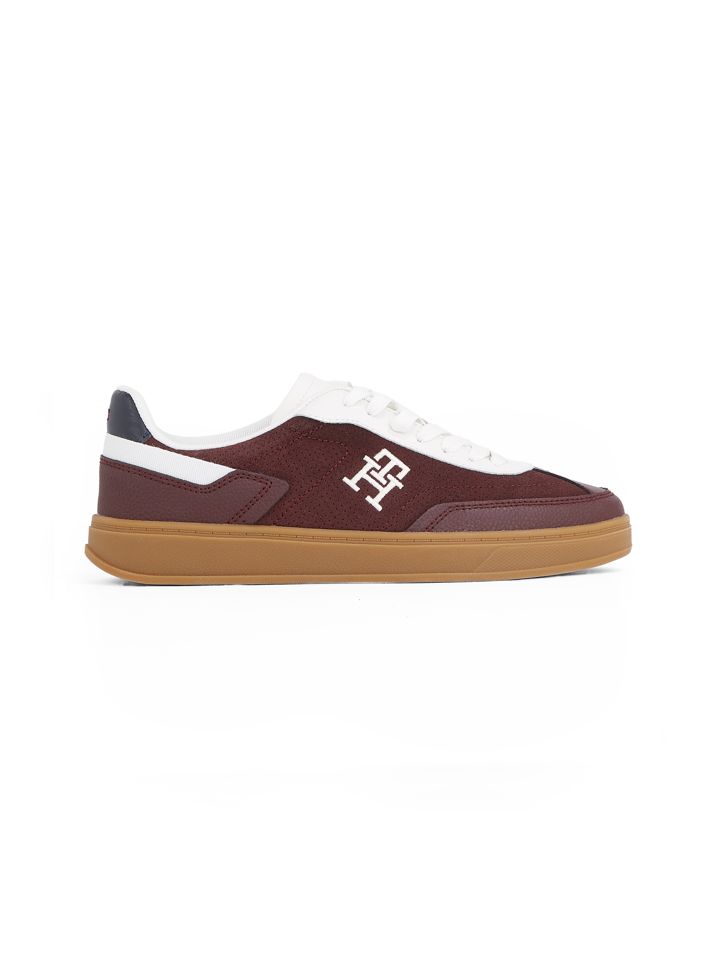 Tommy Hilfiger Plateausneaker »TH HERITAGE SNEAKER PERF«, Freizeitschuh, Halbschuh, Schnürschuh mit TH-Logostickerei