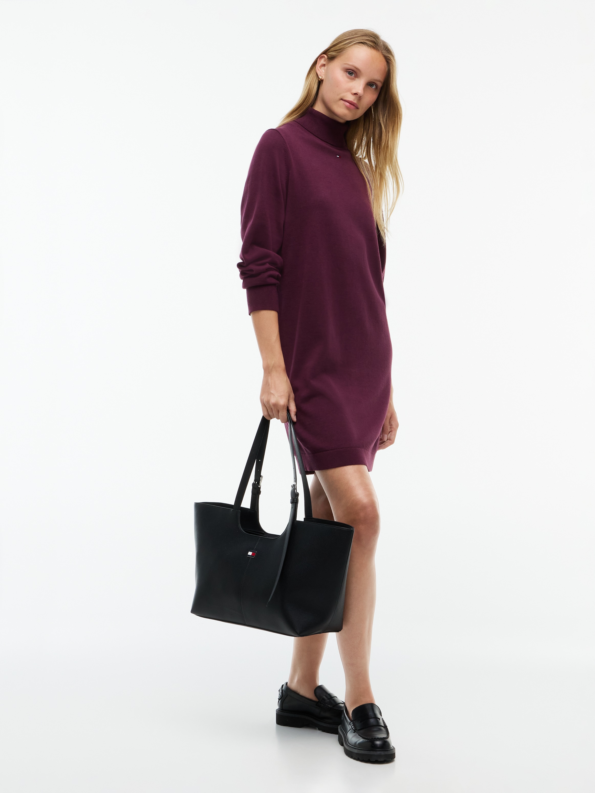 Tommy Jeans Sweatkleid "TJW ESS TURTLENECK SWEATER DRESS" Baumwolle