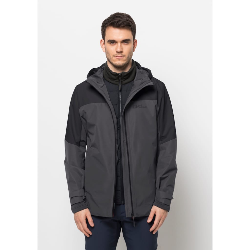 Jack Wolfskin 3-in-1-Funktionsjacke »GLAABACH 3IN1 JKT M«, (2 teilig), mit Kapuze