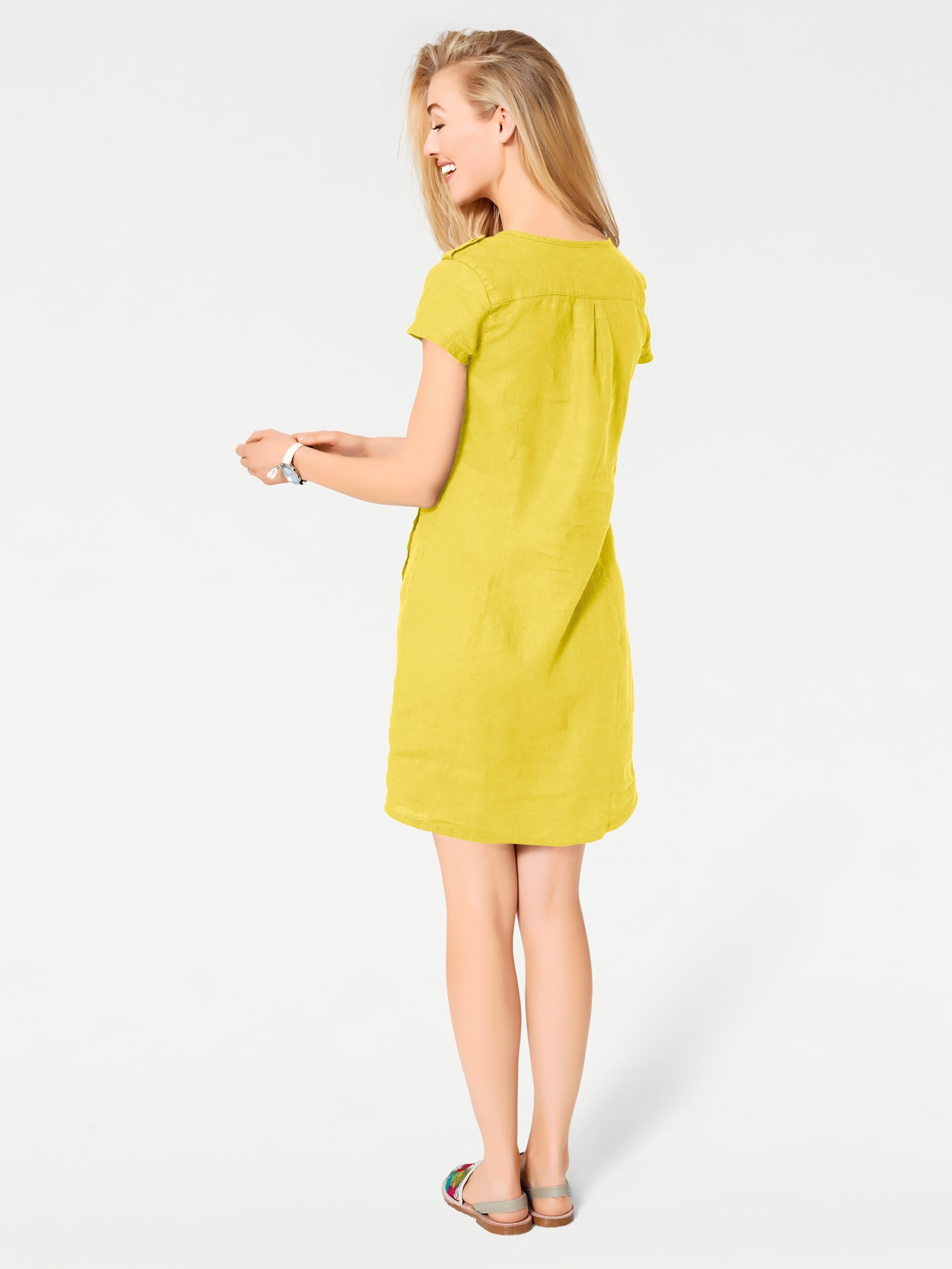 Thumbnail - heine Sommerkleid "Leinenkleid" Brusttasche