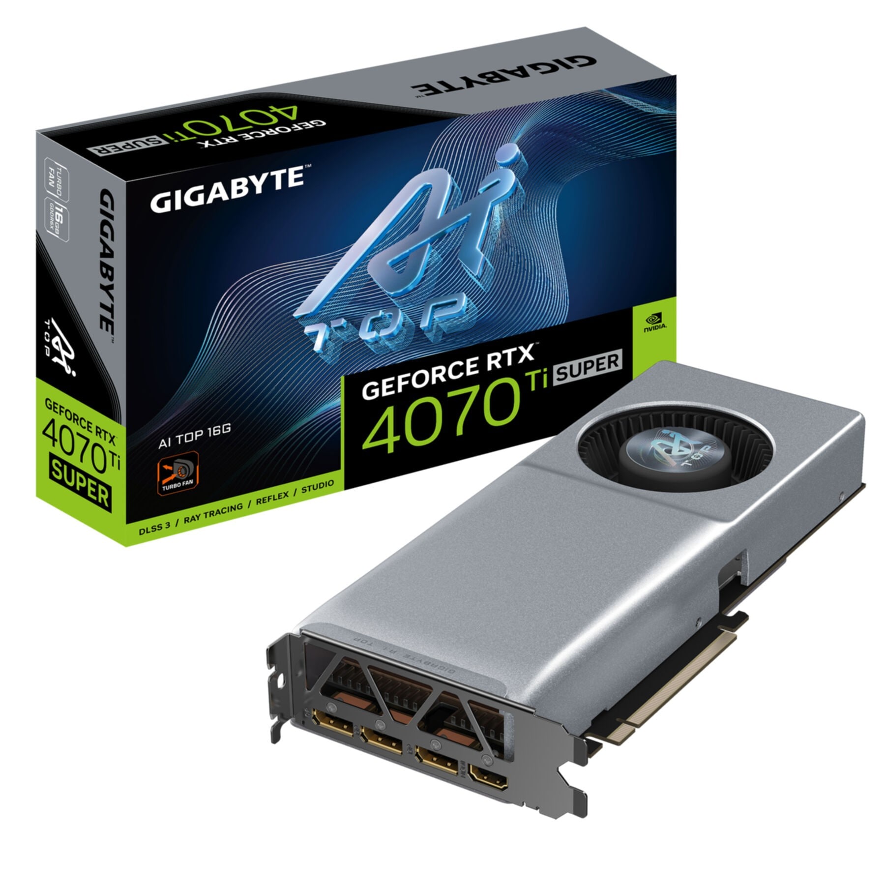 Grafikkarte »GeForce RTX 4070 Ti SUPER AI TOP 16G Grafikkarte - 16GB GDDR6X, 256bit«