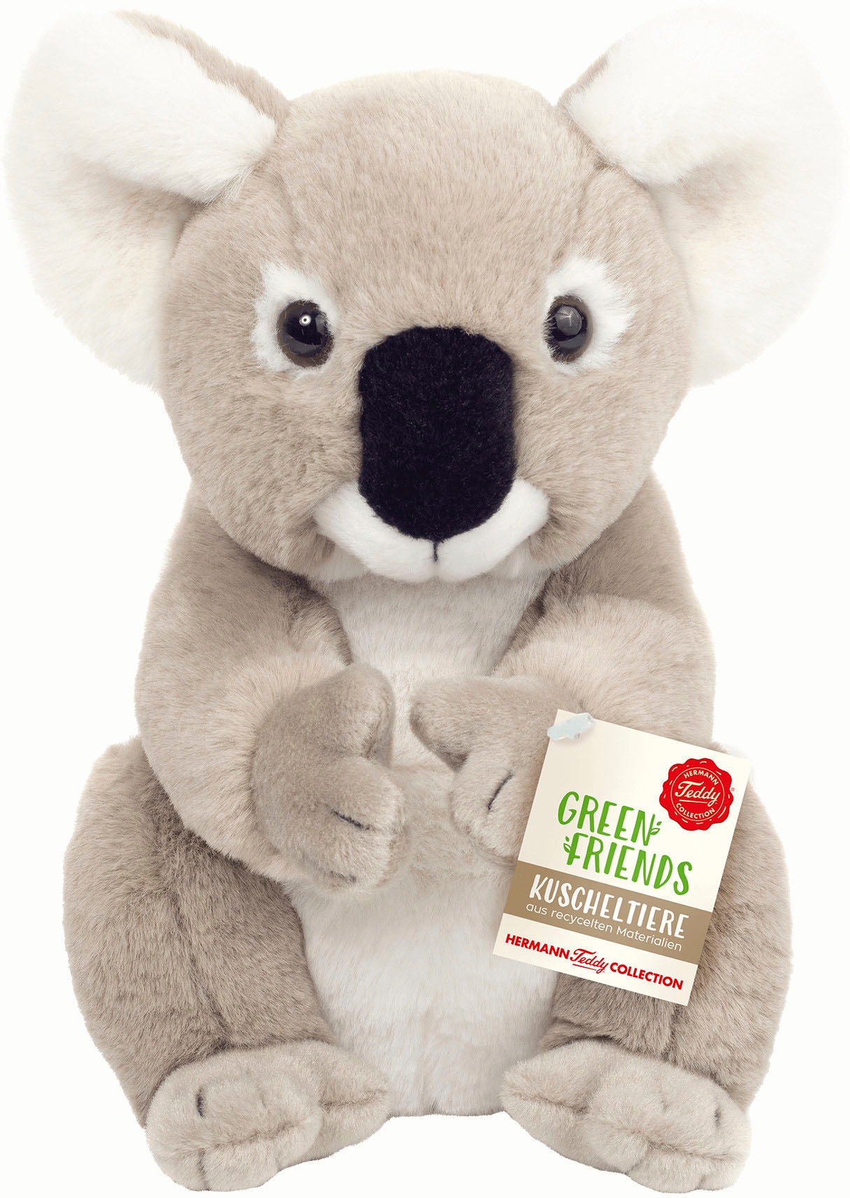 Kuscheltier »Green Friends, Koala, 21 cm, grau«, zum Teil aus recyceltem Material