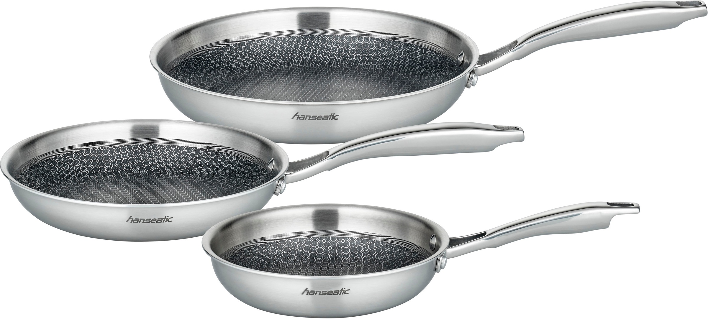 Hanseatic Pfannen-Set "hanseatic" Edelstahl Set, je 1x Pfanne Ø 20 cm - 1,2 günstig online kaufen