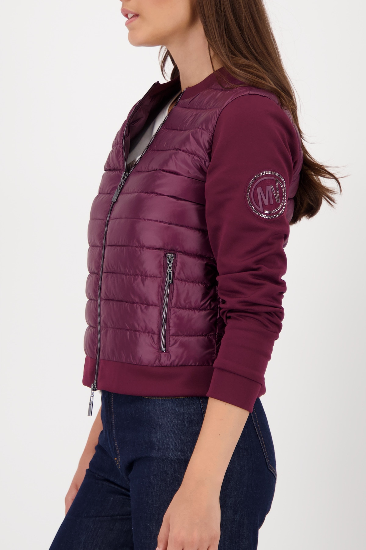 Monari Steppjacke »Jacke Stepp + Neopren«, ohne Kapuze, Regular fit mit Rundhalsausschnitt