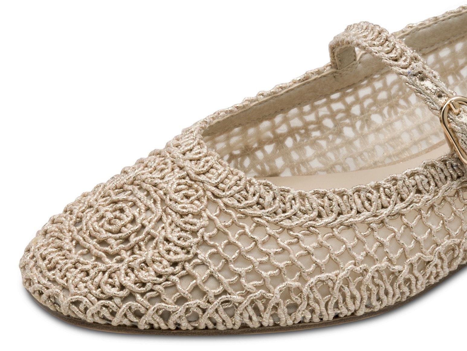Tamaris Riemchenballerina, Blockabsatz, Halbschuh, Frühlingsschuh in modischer Häkeloptik