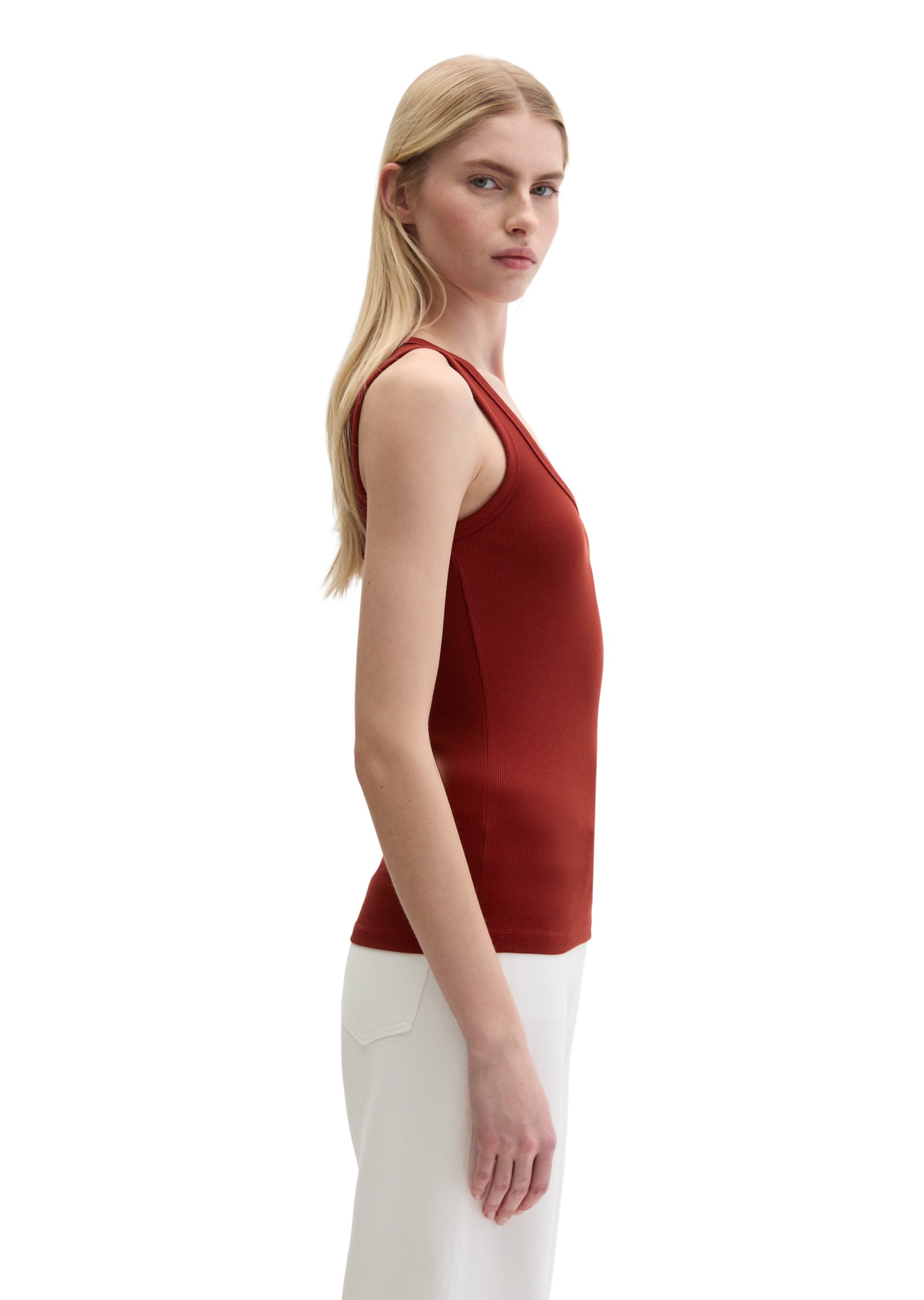 Marc O'Polo T-Shirt »aus elastischem Rippjersey«