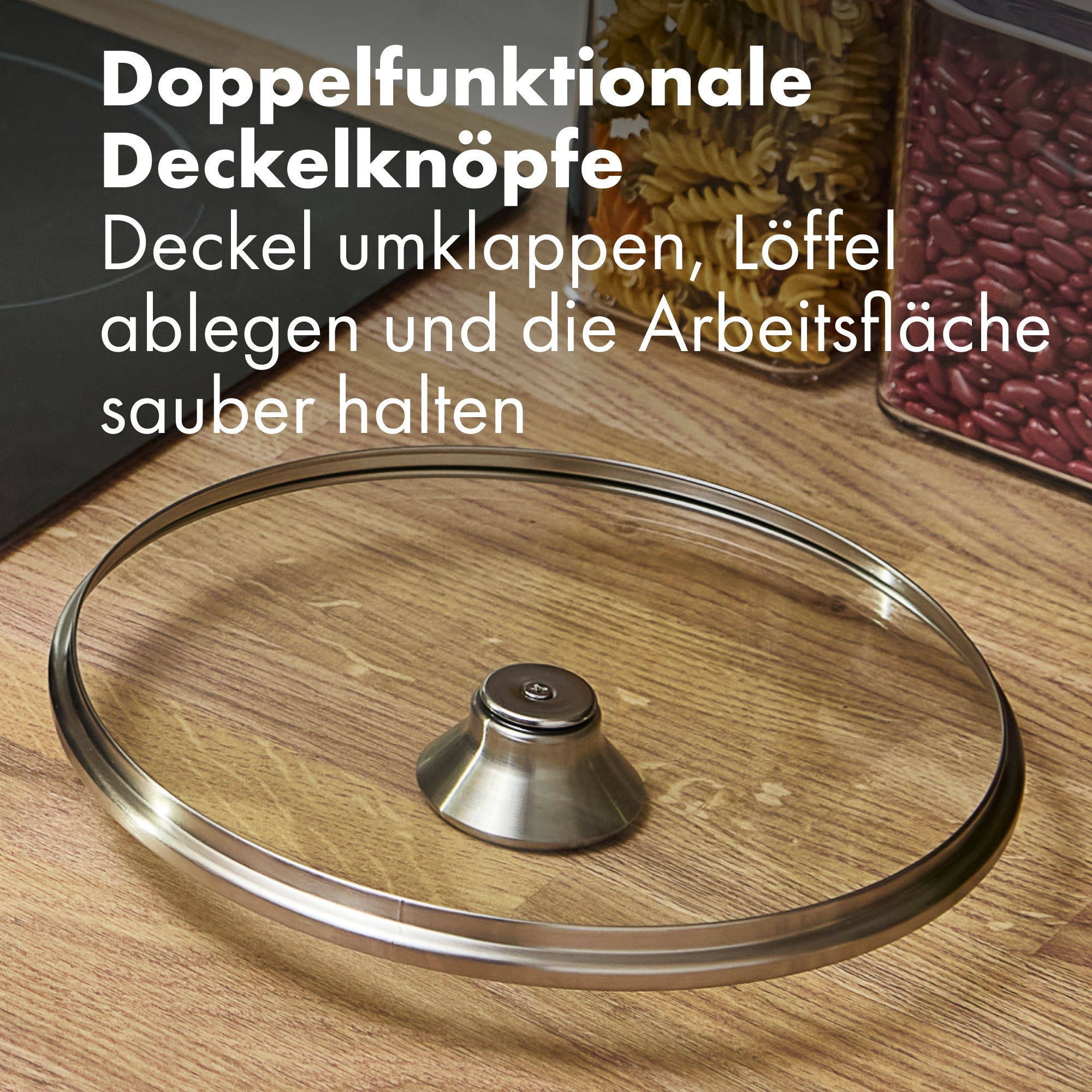 OXO Good Grips Topf-Set »Ceramic Professional Antihaft-Stieltopf-Set – 16 & 18 cm« 4 tlg. Edelstahl | Keramik