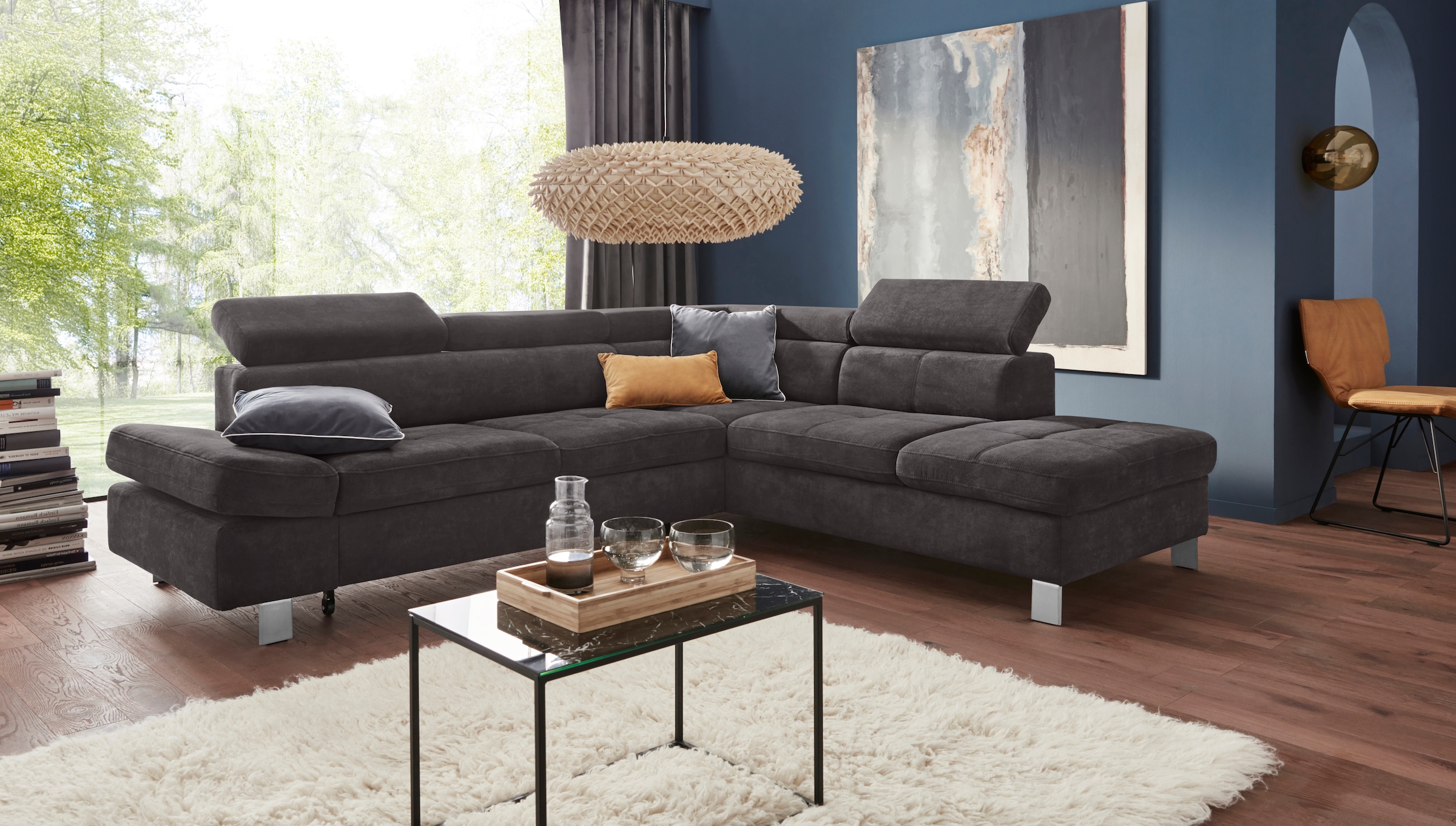 exxpo - sofa fashion Ecksofa "Fiji, L-Form" mit Kopf- bzw. Rückenverstellun günstig online kaufen