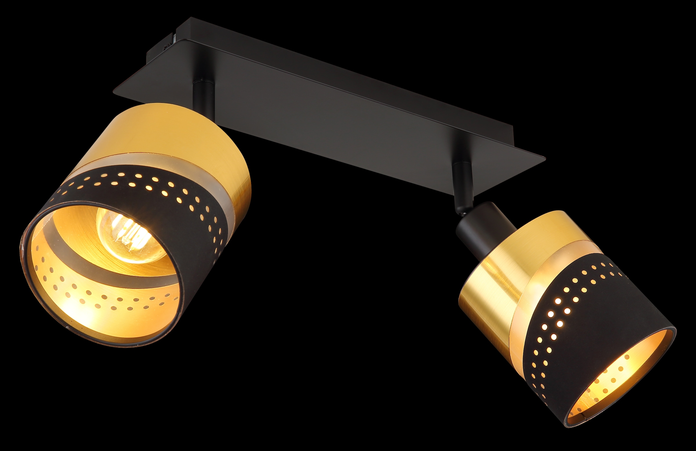 GLOBO LIGHTING Deckenstrahler »OR«, Leuchtmittel E14 | ohne Leuchtmittel, Deckenspot/schwarz/goldfarben/Flur/Wohnzimmer/Schlafzimmer