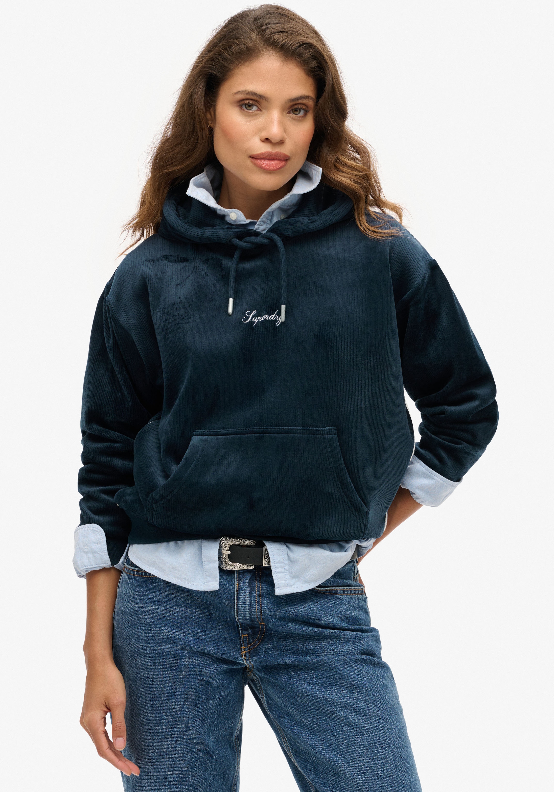 Superdry Kapuzensweatshirt "COUNTRY CLUB VELOUR LOOSE HOOD" günstig online kaufen