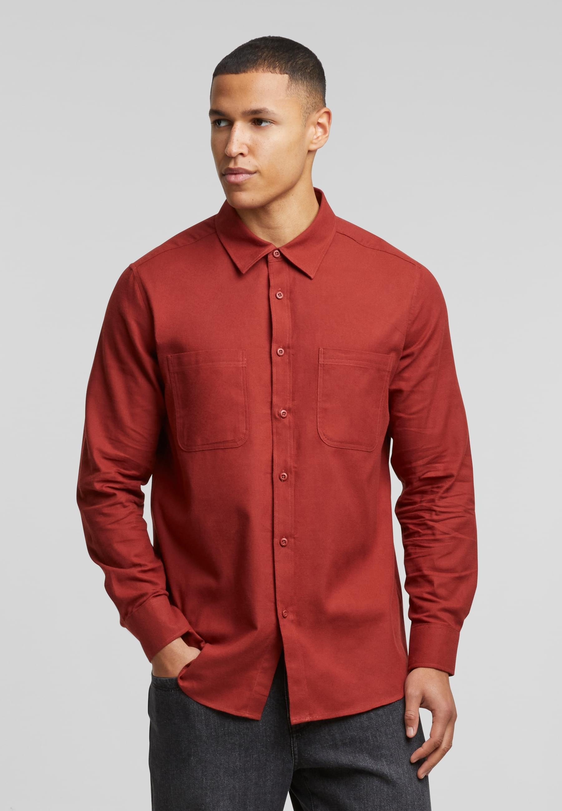 URBAN CLASSICS Langarm-Poloshirt »Urban Classics Herren Flanell Shirt«, (1 tlg.)