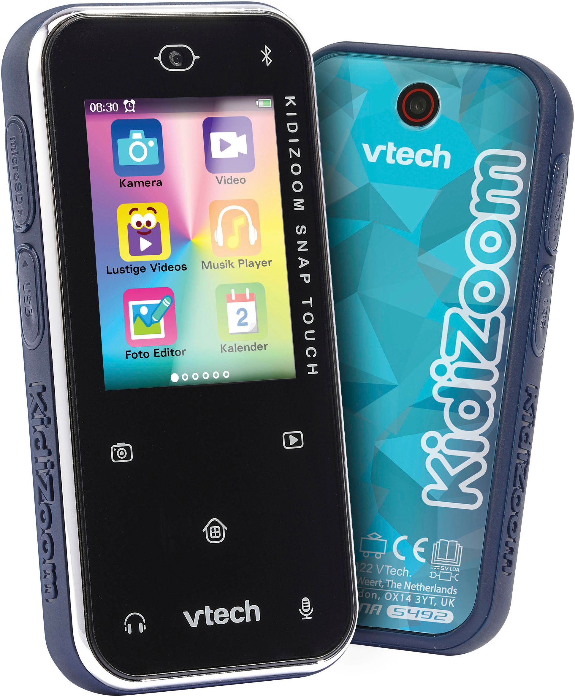Vtech® Kinderkamera »KidiZoom Snap Touch, blau«, im coolen Smartphone-Format; inklusive Tragetasche