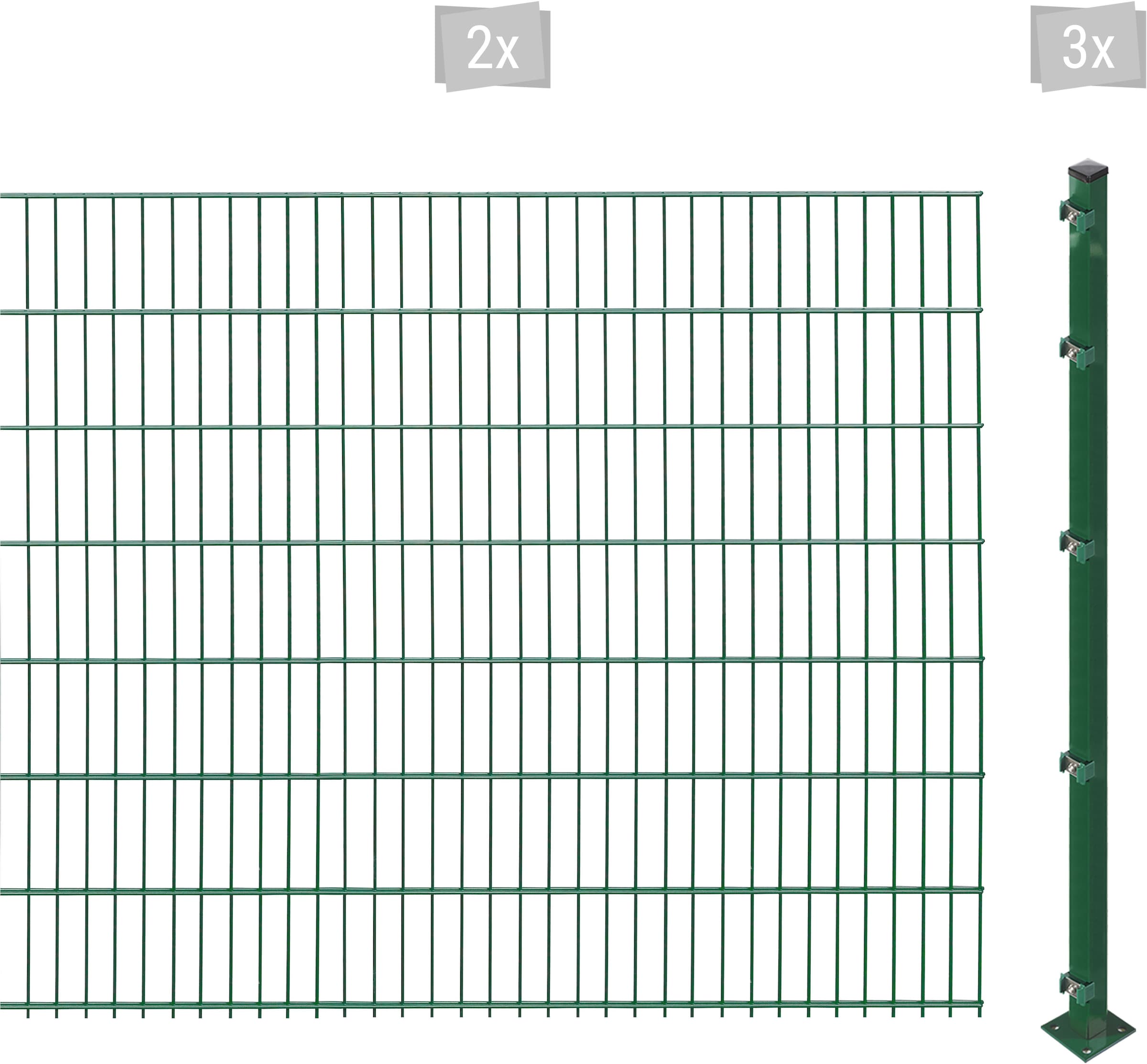 Arvotec Doppelstabmattenzaun "ESSENTIAL 143 zum Aufschrauben", Zaunhöhe 143 cm, Zaunlänge 2 - 60 m