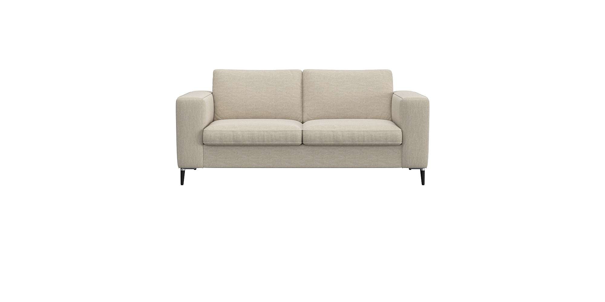 FLEXLUX 2-Sitzer "Fiore" breite Armlehnen, Kaltschaum, Füße Alu+schwarz günstig online kaufen