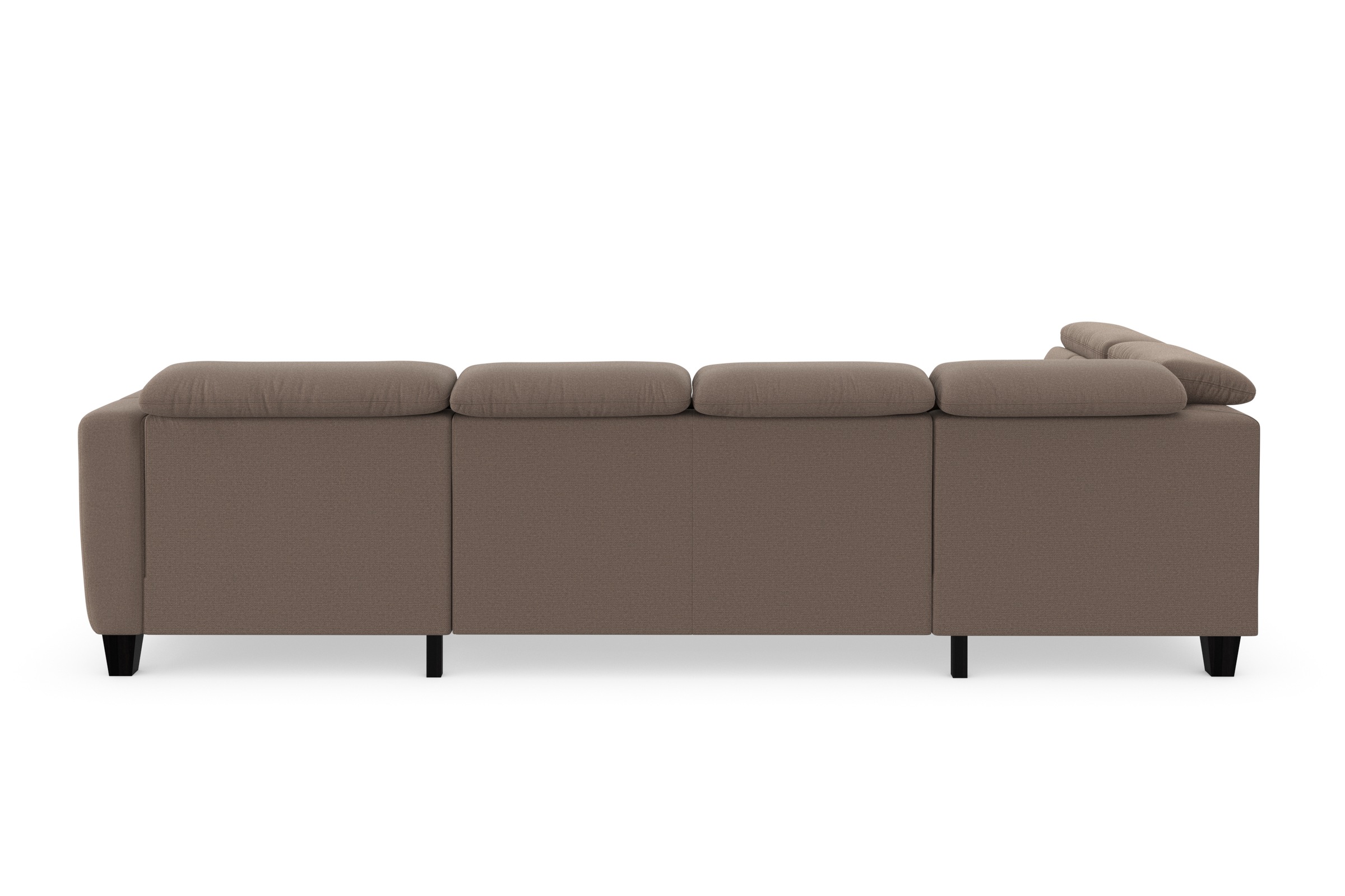 Wohnlandschaft SIT & MORE "Belluci U-Form", braun (savannah), B:321cm H:85cm T:195cm, Sofas, Wohnlandschaft, Kopfteilverstellung und Federkern, wahlweise mit Bettfunktion 6
