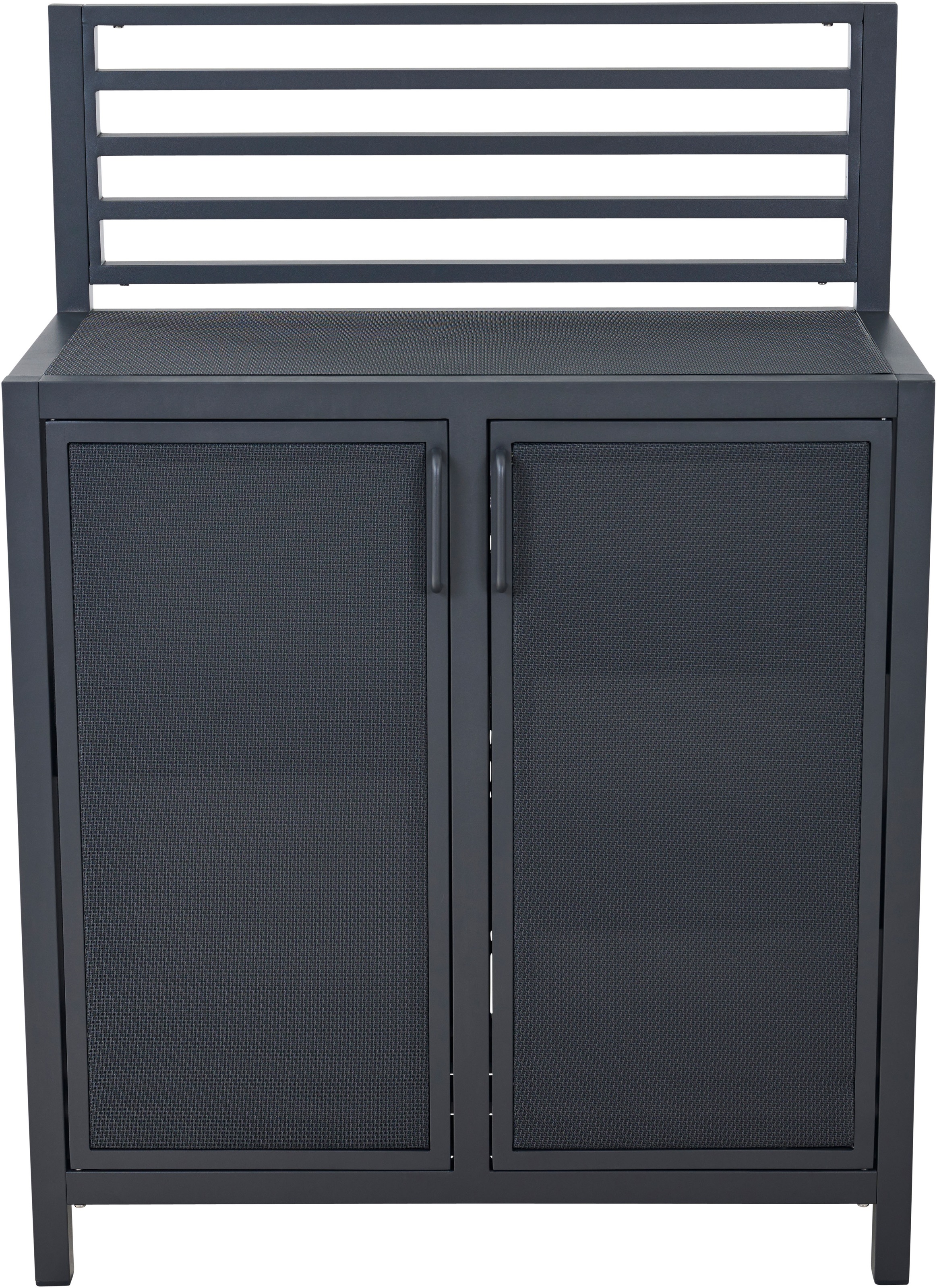 Siena Garden Gartentisch »PALMA Mittelelement mit Gitter« Aluminiumrahmen, Ranotex® Bezug dunkelgrau