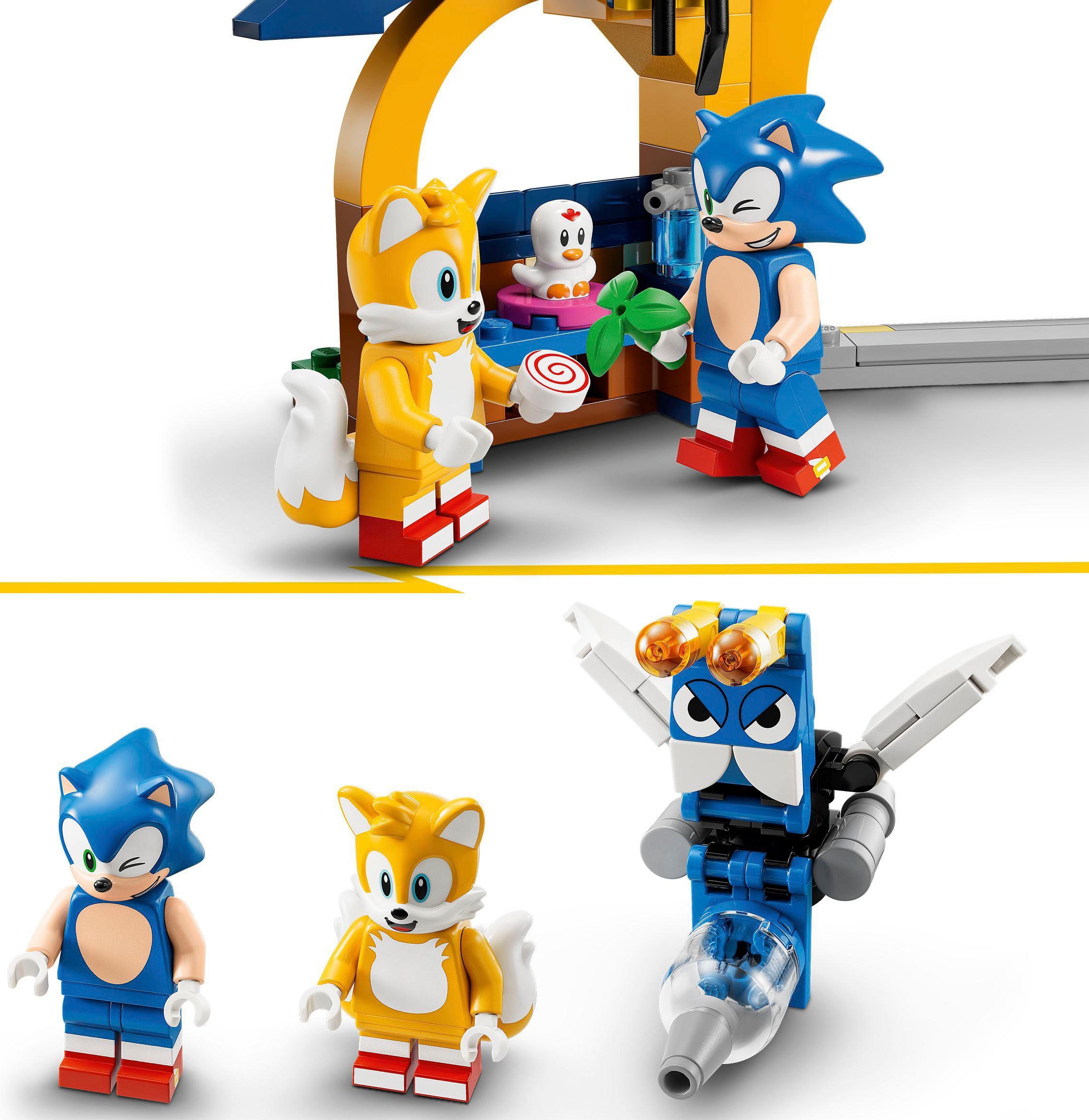 LEGO® Konstruktionsspielsteine »Tails‘ Tornadoflieger mit Werkstatt (76991), LEGO® Sonic«, (376 St.), Made in Europe