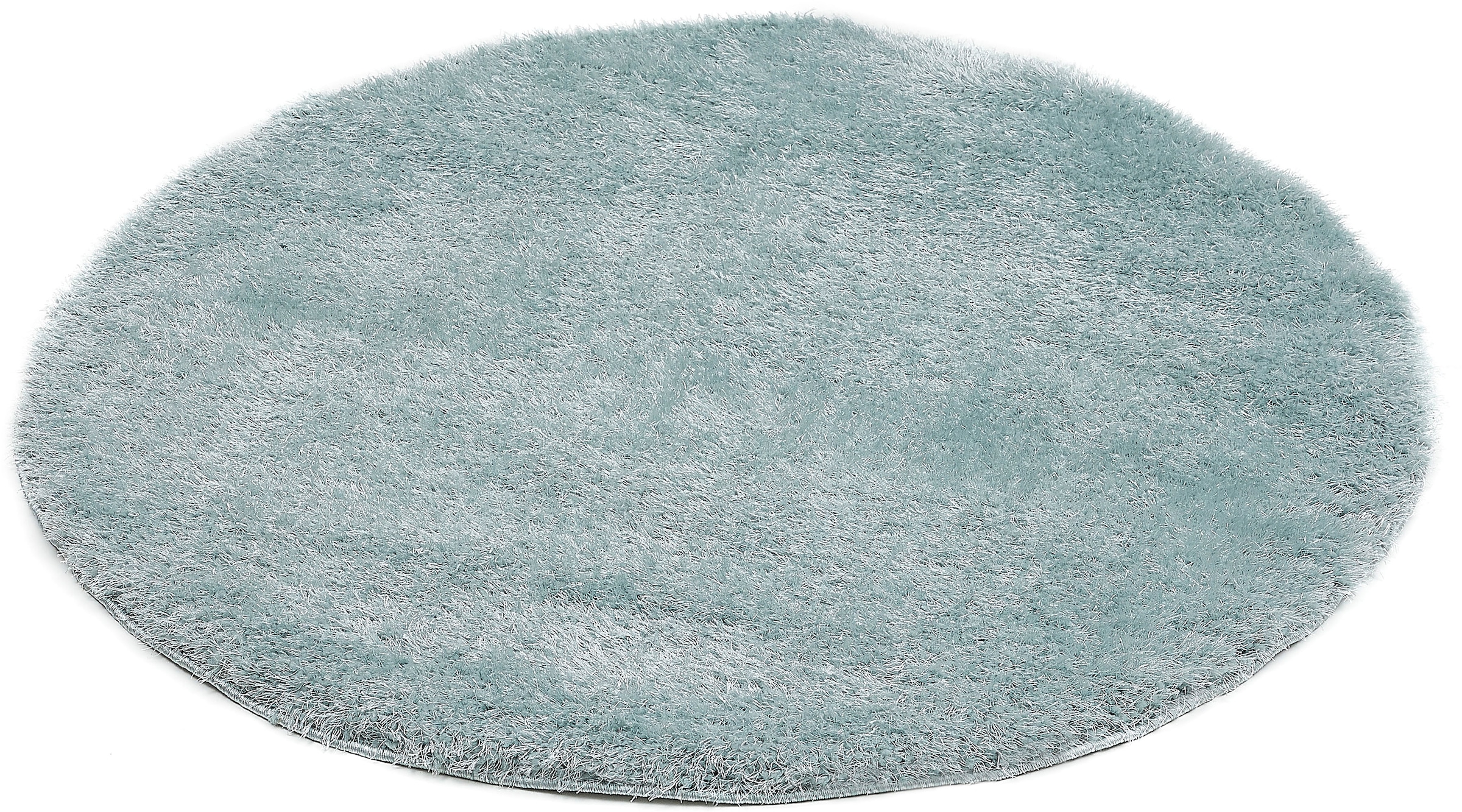 Hochflor-Teppich »Gela«, rund, Uni Farben, weich und flauschig, ideal im Wohnzimmer &...
