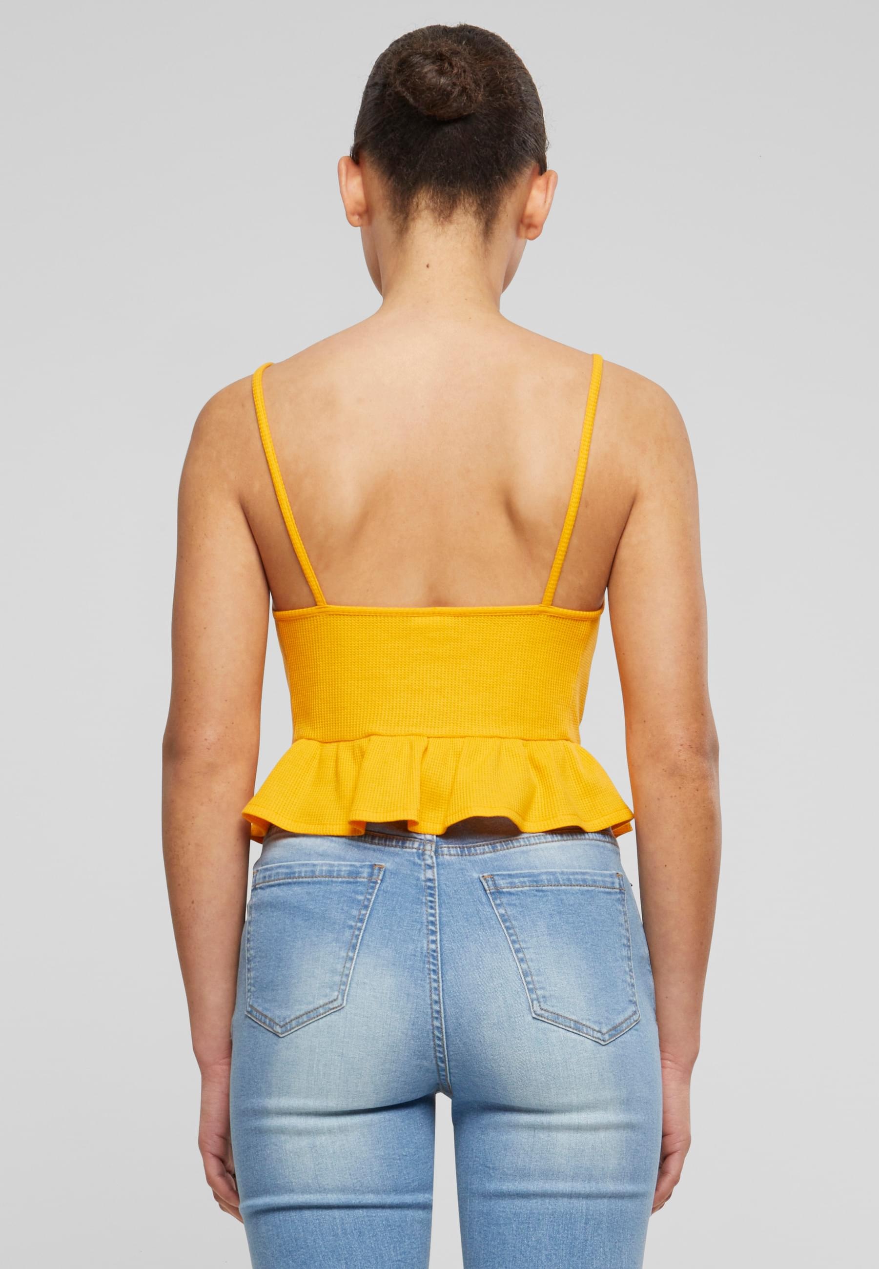 URBAN CLASSICS Bügelloser BH »Urban Classics Damen Ladies Waffle Pique Ruffle Top«