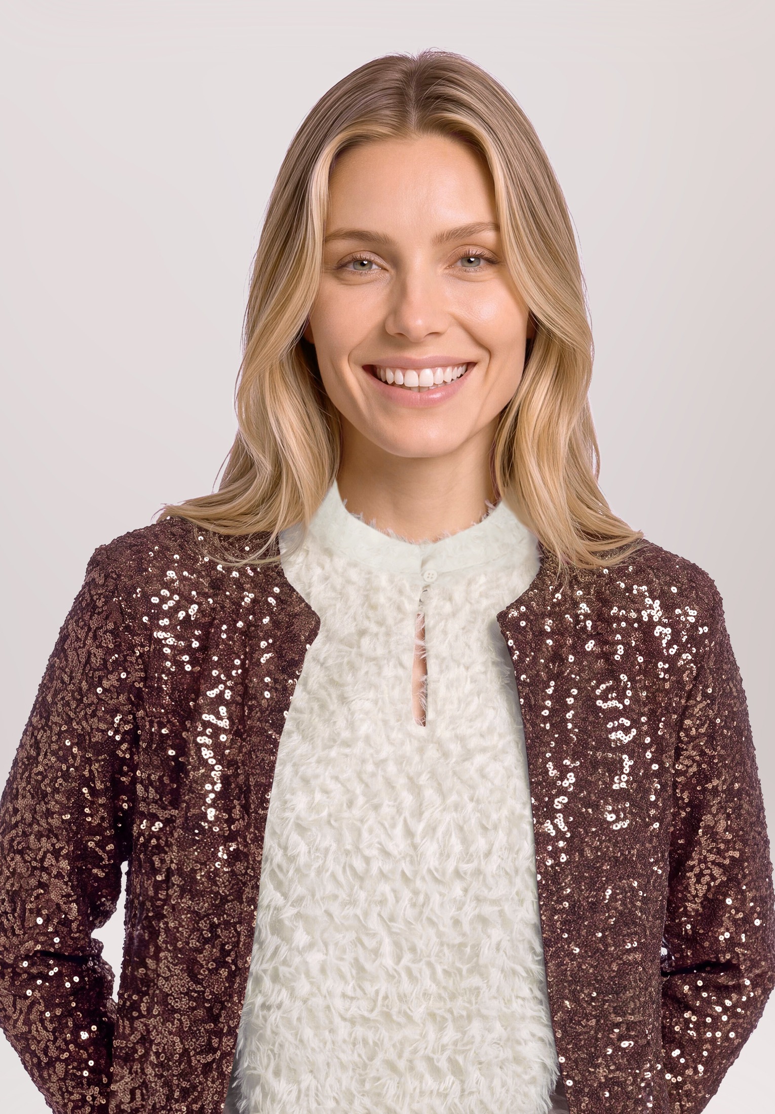 Betty&Co Jackenblazer »Damen mit Pailletten«