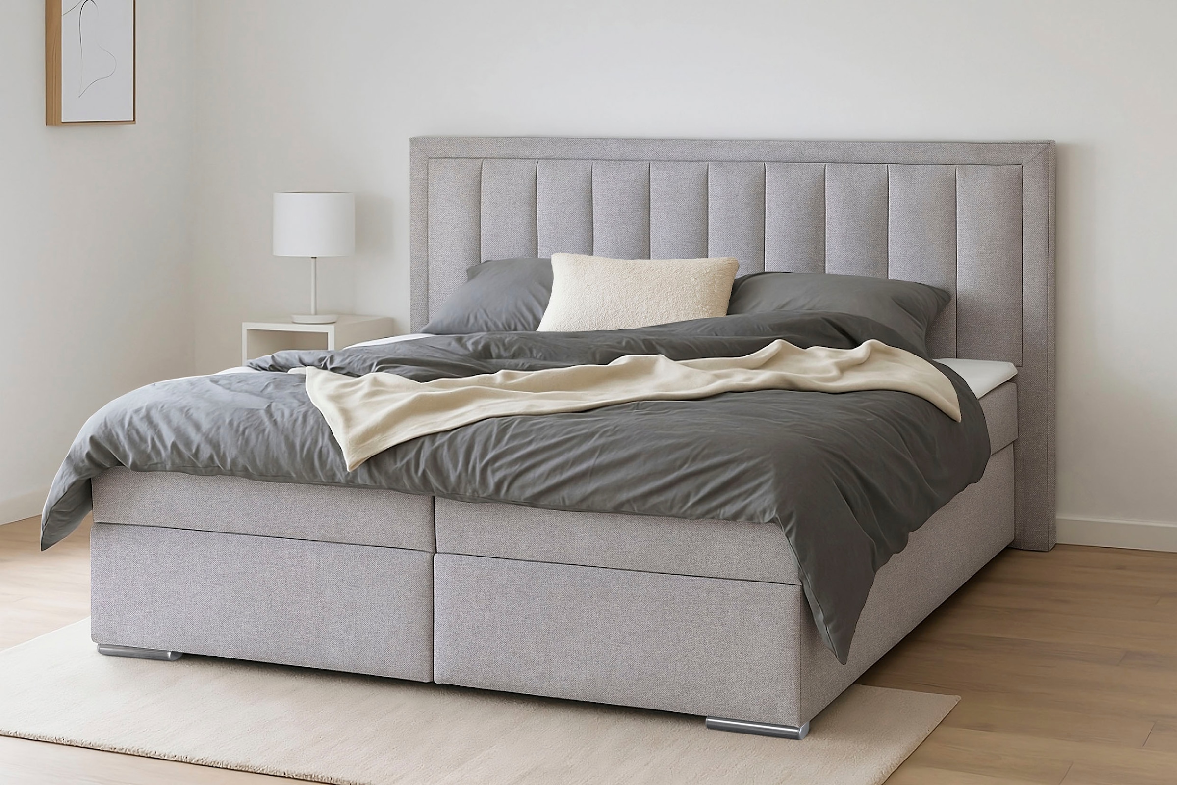 COLLECTION AB Boxbett »ATHENA inkl. Bettkasten, erhältlich in der Breite 180cm«, erhältlich in verschiedenen Härtegraden, inkl. Topper